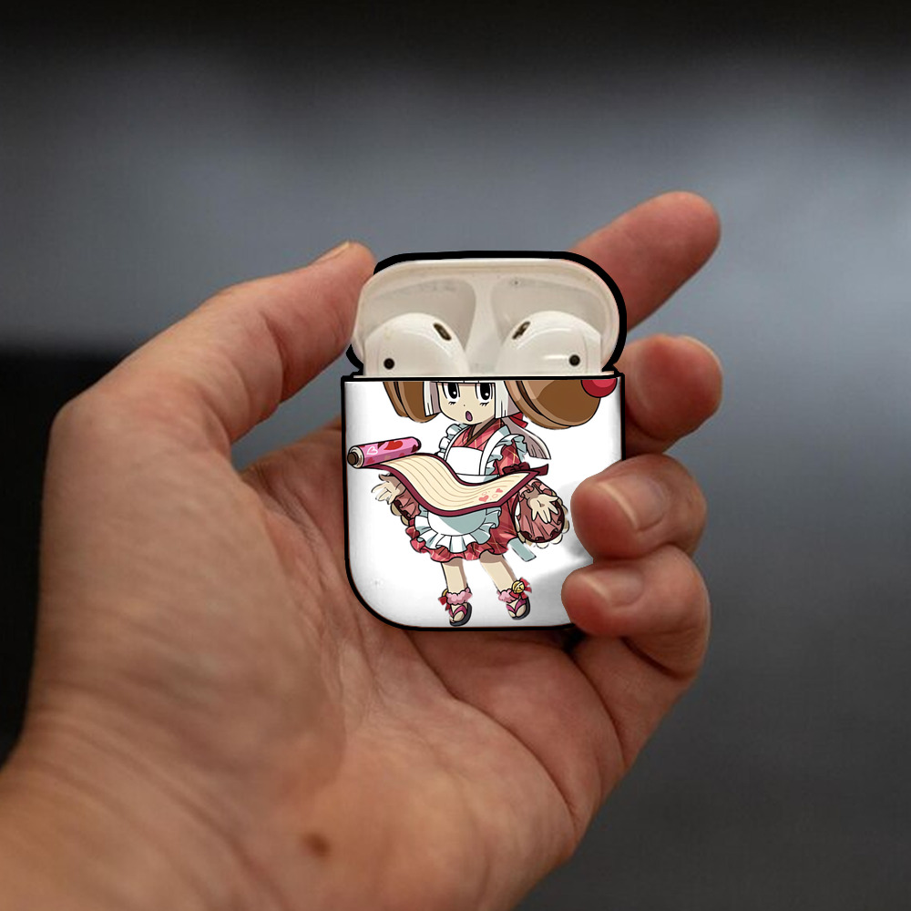 妖怪ウォッチ Yo-kai Watch AirPods 第2世代保護ケース ハードシェル ブラック 耐衝撃・防指紋・カラビナ付き