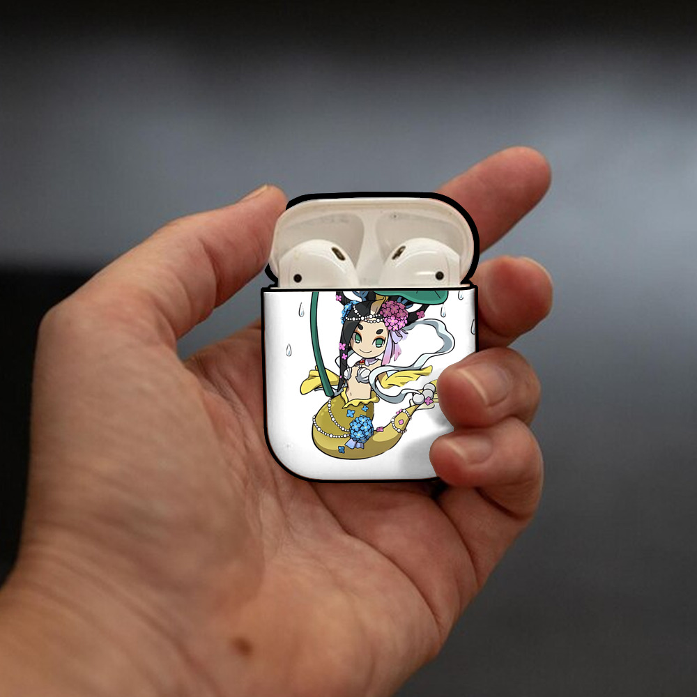 妖怪ウォッチ Yo-kai Watch AirPods 第2世代保護ケース ハードシェル ブラック 耐衝撃・防指紋・カラビナ付き
