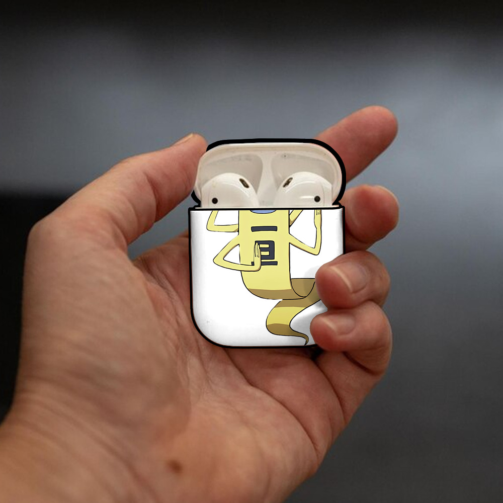 妖怪ウォッチ Yo-kai Watch AirPods 第2世代保護ケース ハードシェル ブラック 耐衝撃・防指紋・カラビナ付き