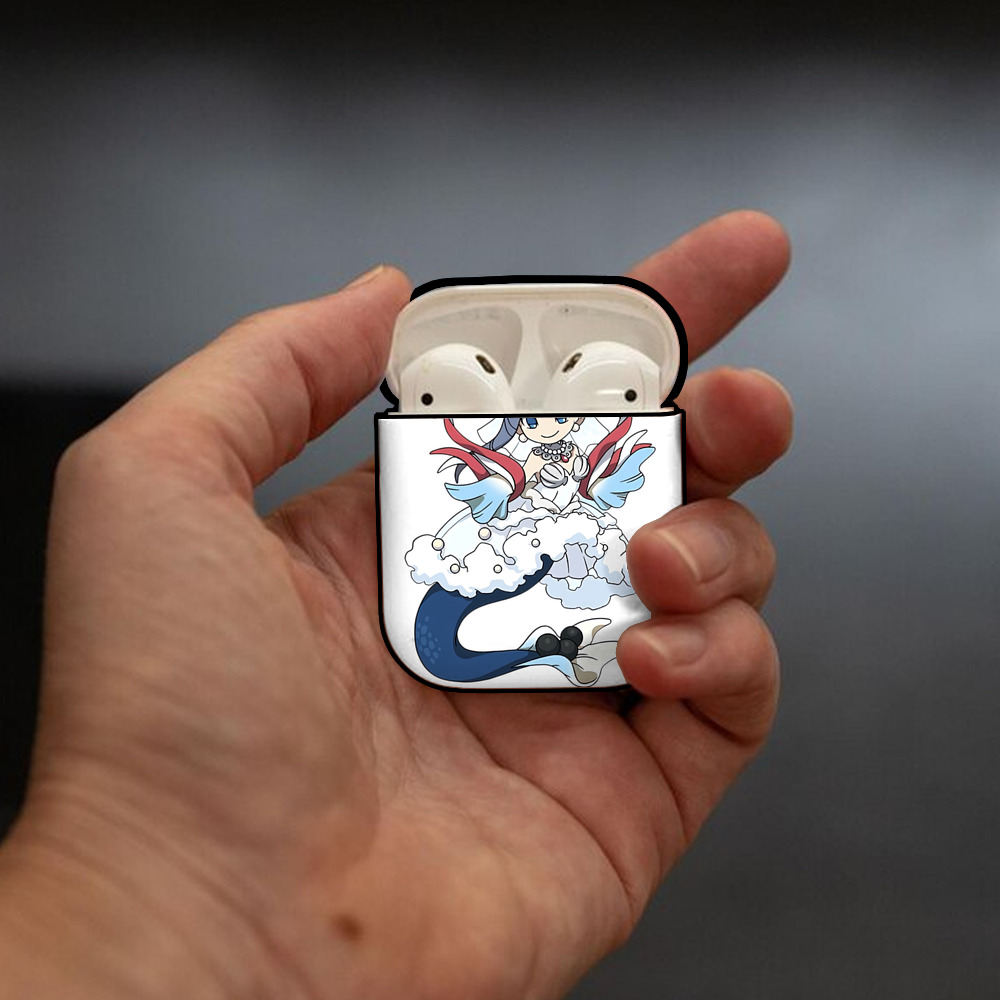 妖怪ウォッチ Yo-kai Watch AirPods 第2世代保護ケース ハードシェル ブラック 耐衝撃・防指紋・カラビナ付き