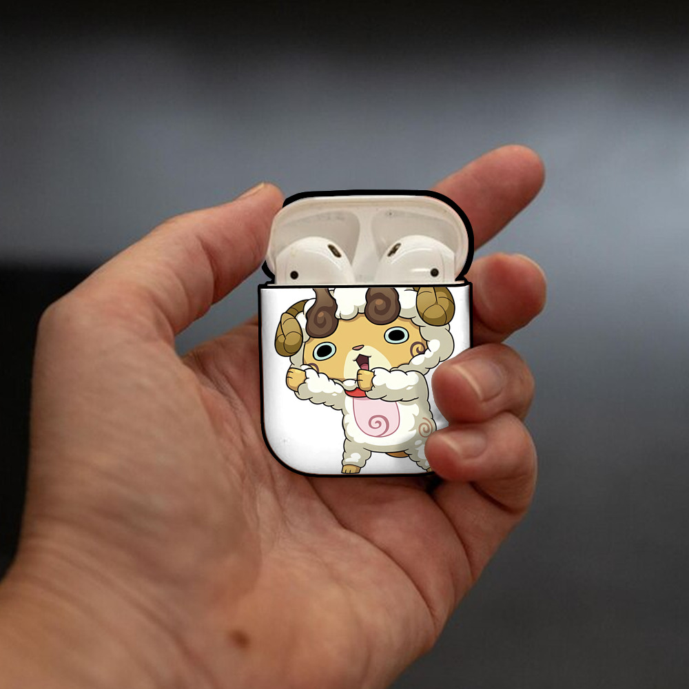 妖怪ウォッチ Yo-kai Watch AirPods 第2世代保護ケース ハードシェル ブラック 耐衝撃・防指紋・カラビナ付き