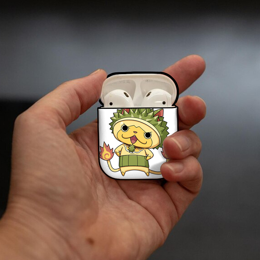 妖怪ウォッチ Yo-kai Watch AirPods 第2世代保護ケース ハードシェル ブラック 耐衝撃・防指紋・カラビナ付き
