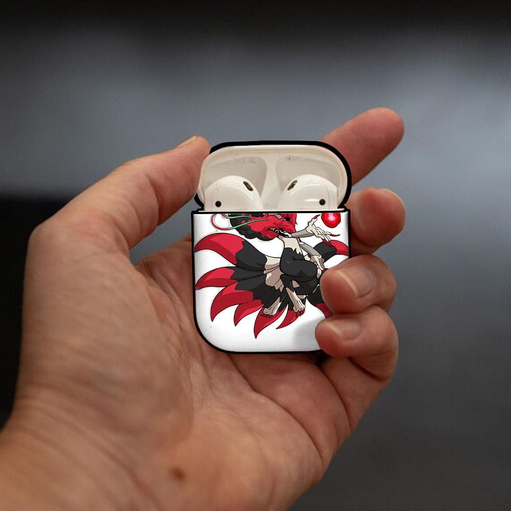 妖怪ウォッチ Yo-kai Watch AirPods 第2世代保護ケース ハードシェル ブラック 耐衝撃・防指紋・カラビナ付き