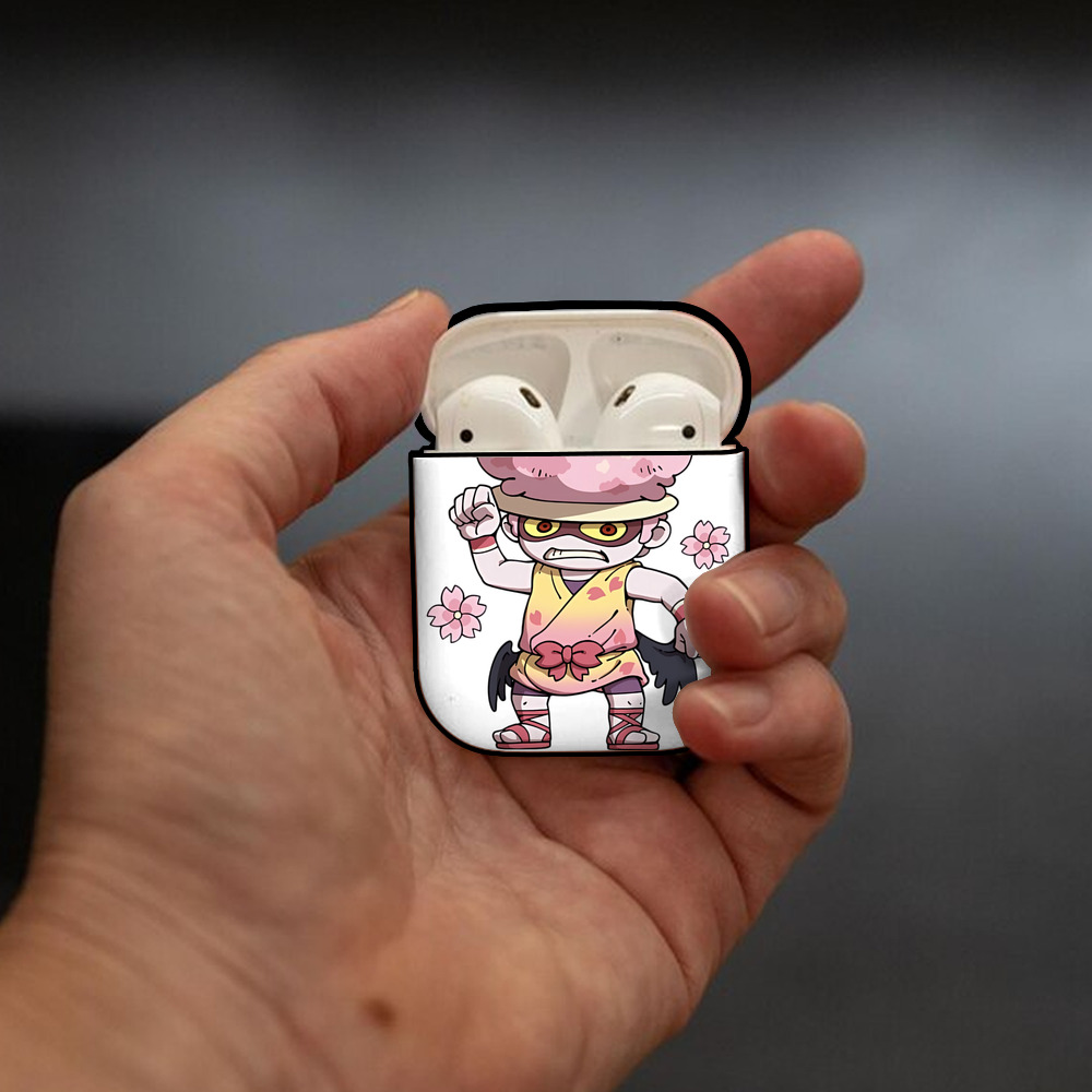 妖怪ウォッチ Yo-kai Watch AirPods 第2世代保護ケース ハードシェル ブラック 耐衝撃・防指紋・カラビナ付き