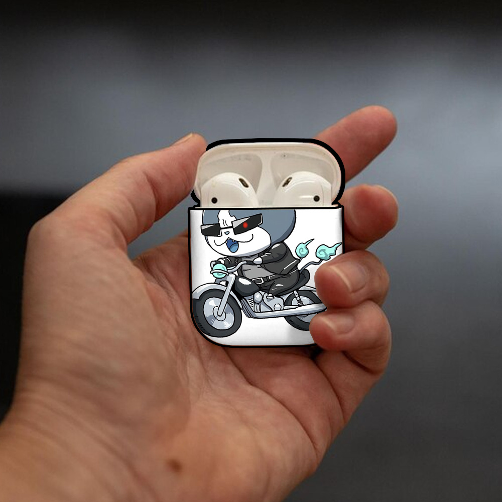 妖怪ウォッチ Yo-kai Watch AirPods 第2世代保護ケース ハードシェル ブラック 耐衝撃・防指紋・カラビナ付き