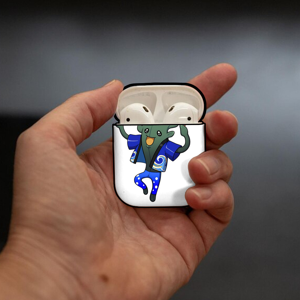 妖怪ウォッチ Yo-kai Watch AirPods 第2世代保護ケース ハードシェル ブラック 耐衝撃・防指紋・カラビナ付き