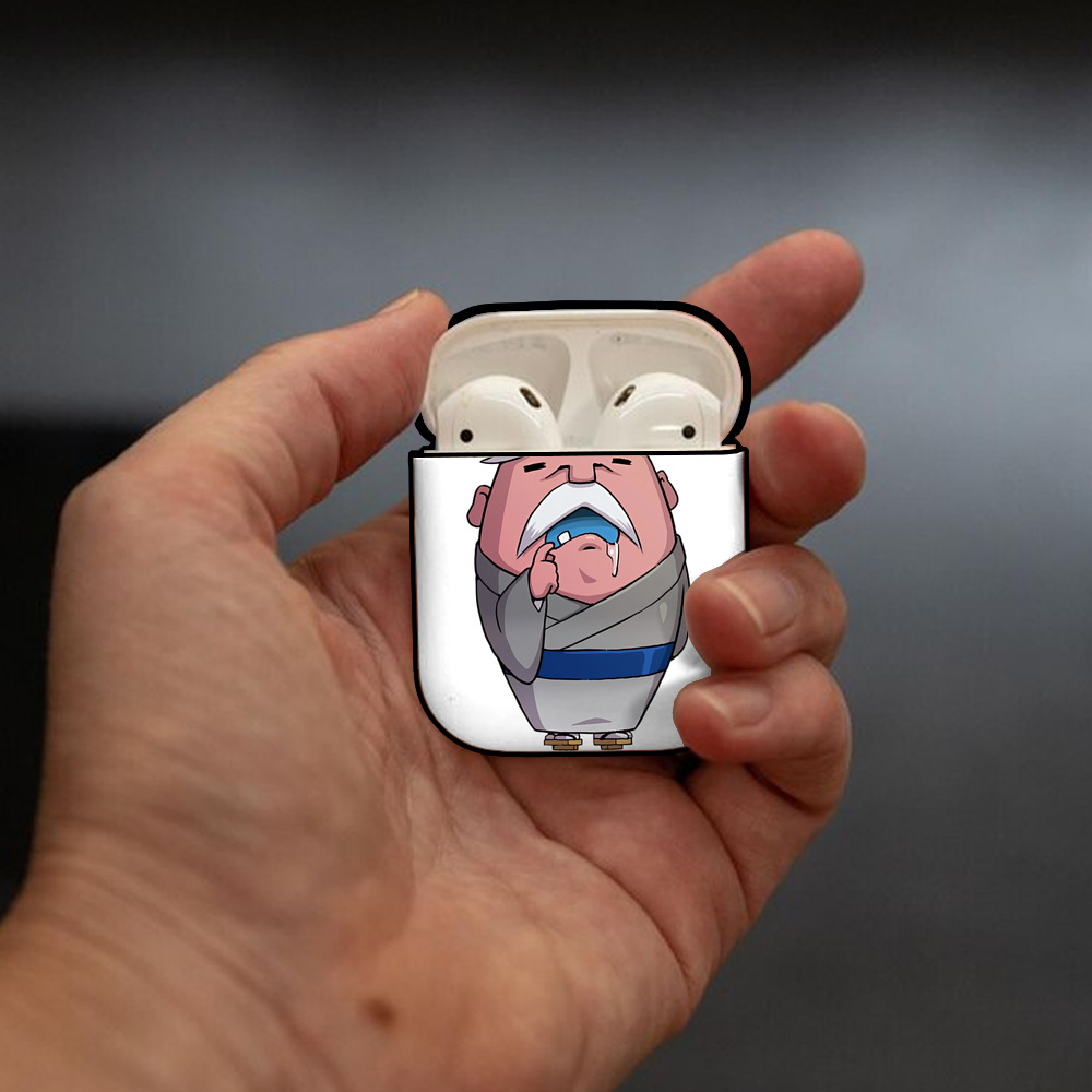 妖怪ウォッチ Yo-kai Watch AirPods 第2世代保護ケース ハードシェル ブラック 耐衝撃・防指紋・カラビナ付き