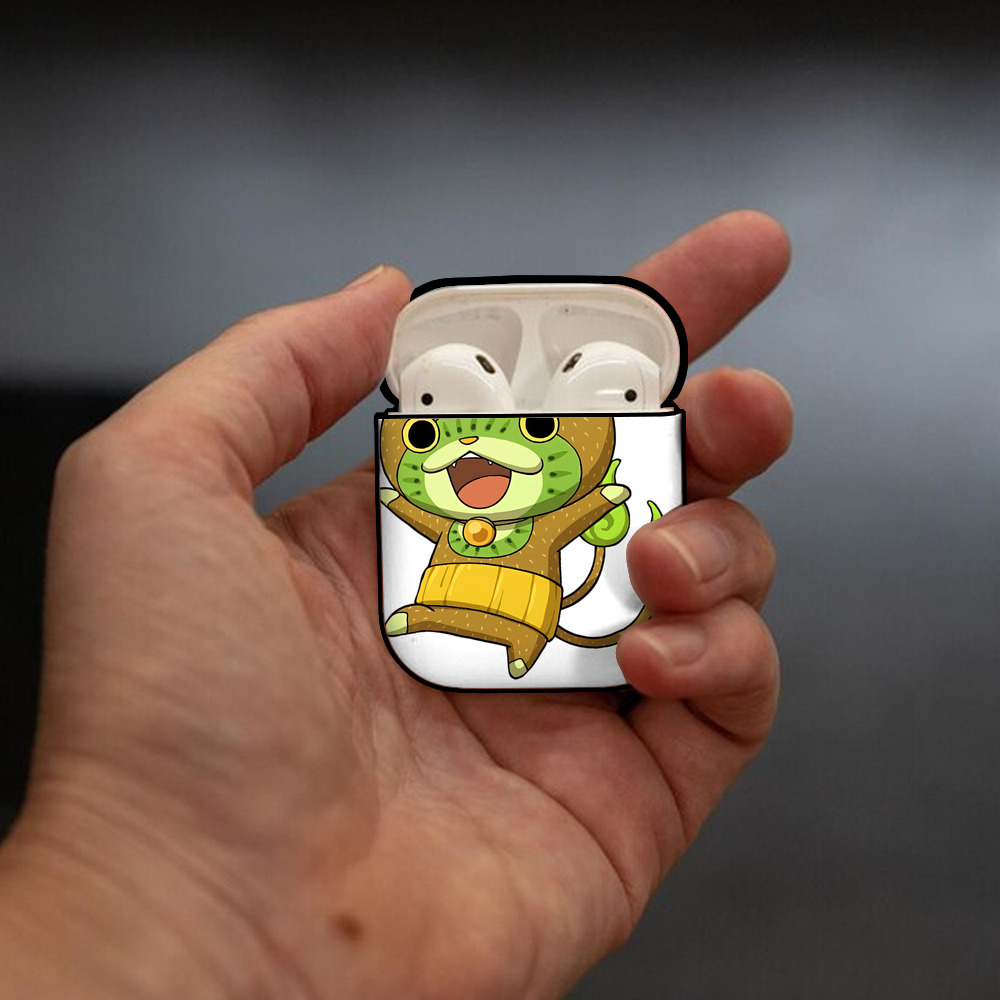 妖怪ウォッチ Yo-kai Watch AirPods 第2世代保護ケース ハードシェル ブラック 耐衝撃・防指紋・カラビナ付き