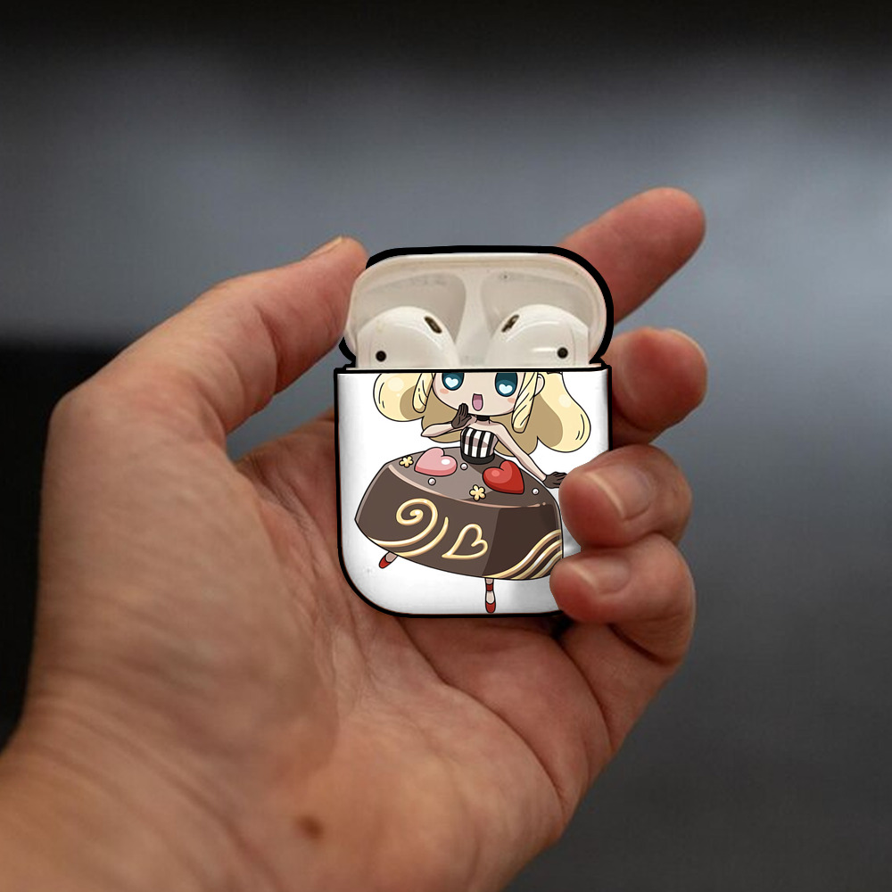 妖怪ウォッチ Yo-kai Watch AirPods 第2世代保護ケース ハードシェル ブラック 耐衝撃・防指紋・カラビナ付き