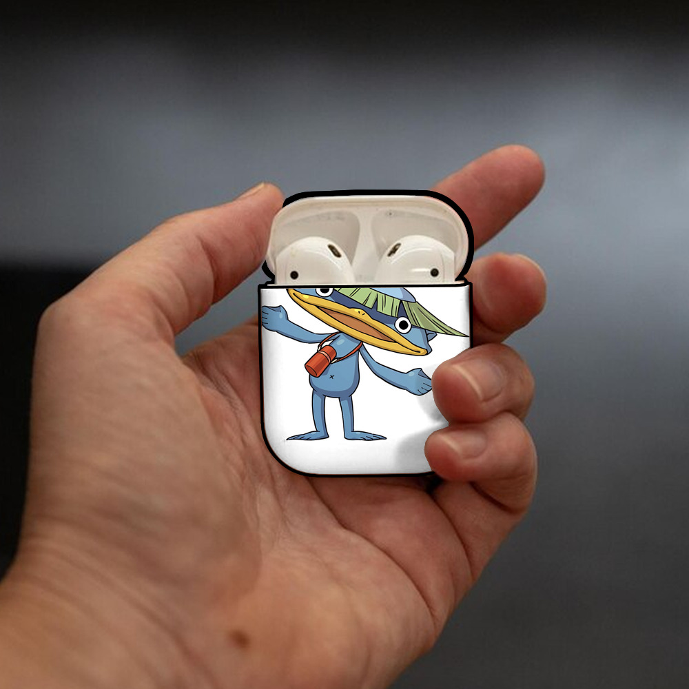 妖怪ウォッチ Yo-kai Watch AirPods 第2世代保護ケース ハードシェル ブラック 耐衝撃・防指紋・カラビナ付き