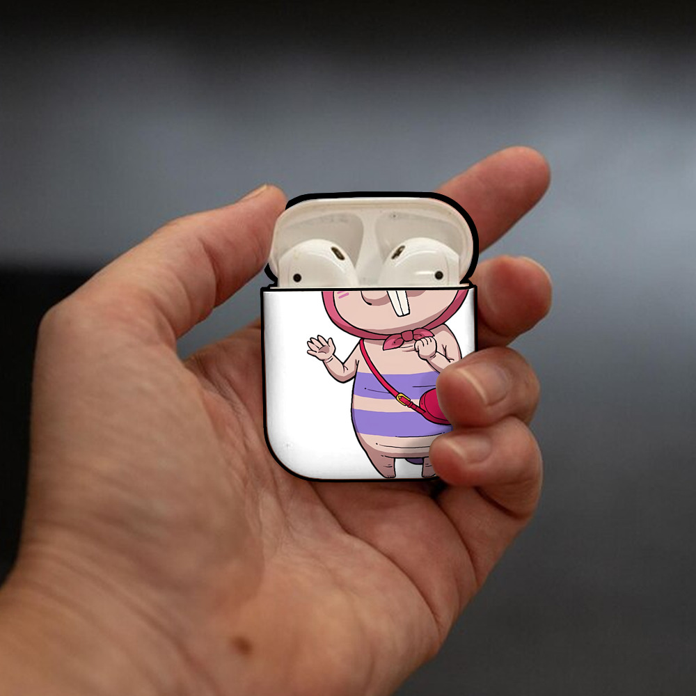 妖怪ウォッチ Yo-kai Watch AirPods 第2世代保護ケース ハードシェル ブラック 耐衝撃・防指紋・カラビナ付き