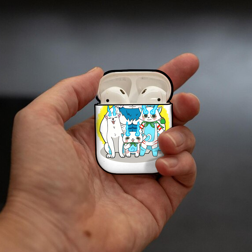 妖怪ウォッチ Yo-kai Watch AirPods 第2世代保護ケース ハードシェル ブラック 耐衝撃・防指紋・カラビナ付き