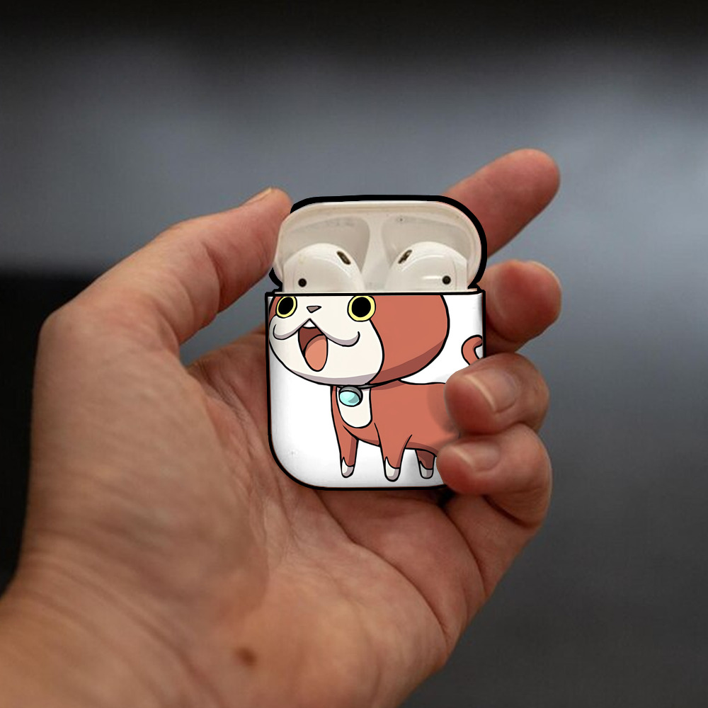 妖怪ウォッチ Yo-kai Watch AirPods 第2世代保護ケース ハードシェル ブラック 耐衝撃・防指紋・カラビナ付き