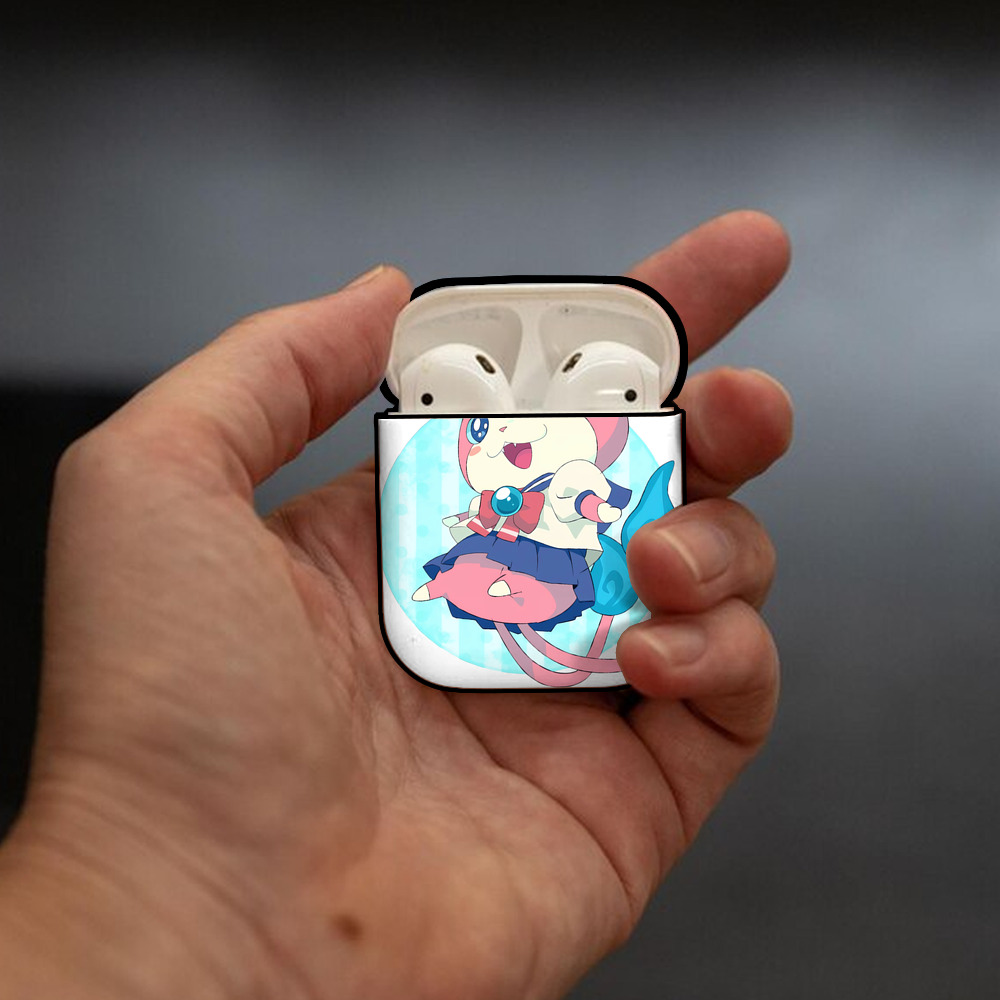 妖怪ウォッチ Yo-kai Watch AirPods 第2世代保護ケース ハードシェル ブラック 耐衝撃・防指紋・カラビナ付き