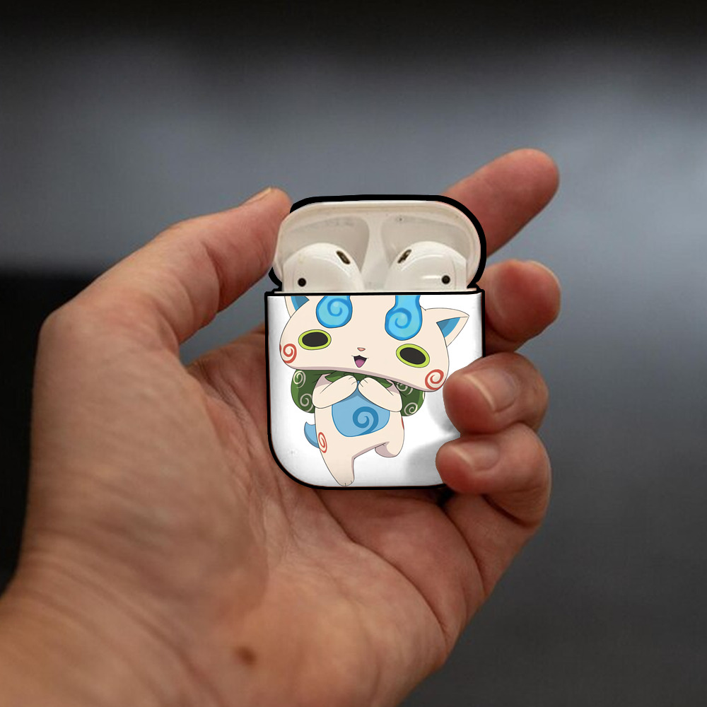 妖怪ウォッチ Yo-kai Watch AirPods 第2世代保護ケース ハードシェル ブラック 耐衝撃・防指紋・カラビナ付き