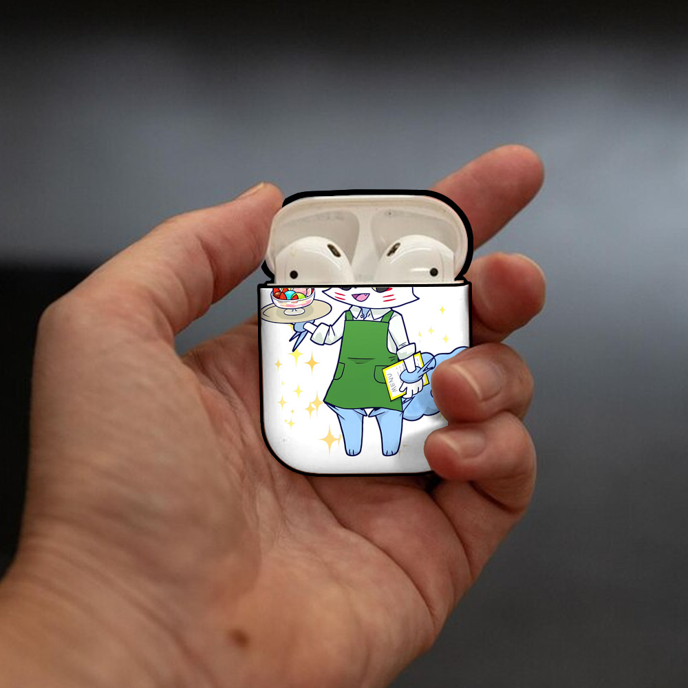 妖怪ウォッチ Yo-kai Watch AirPods 第2世代保護ケース ハードシェル ブラック 耐衝撃・防指紋・カラビナ付き