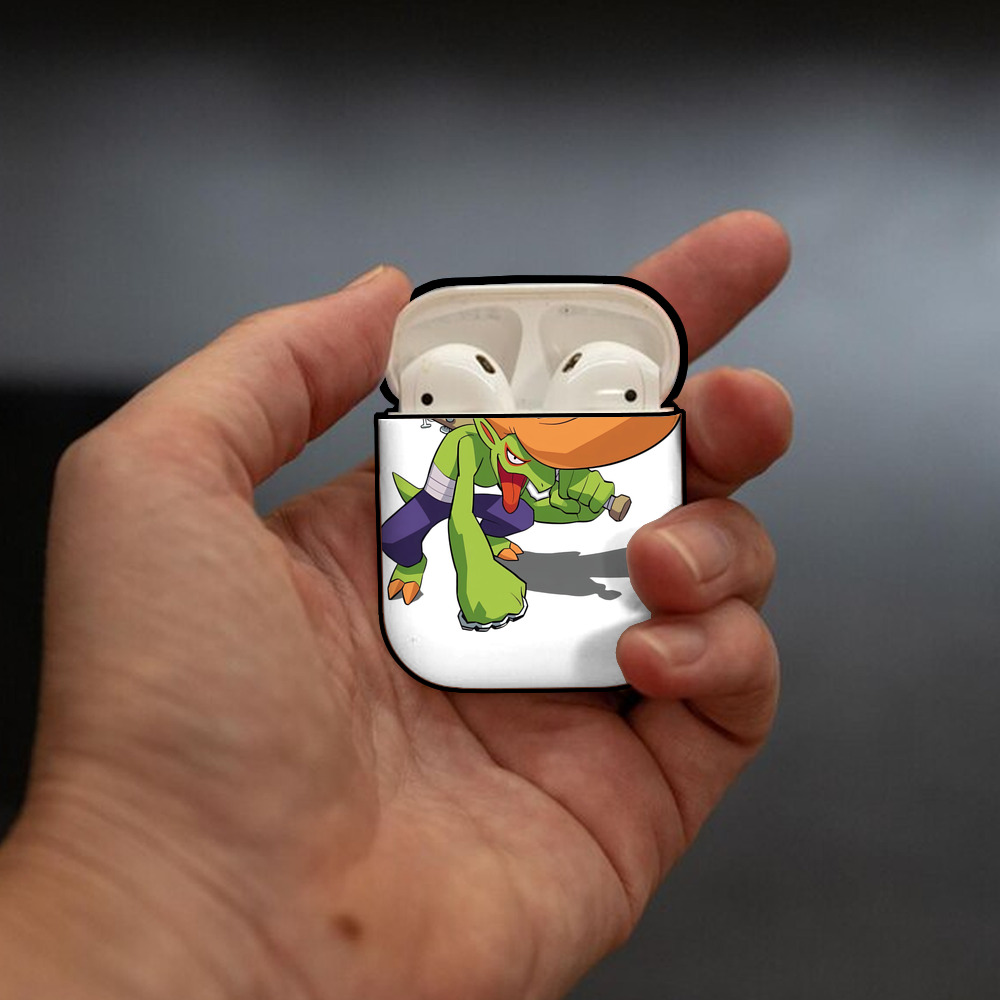 妖怪ウォッチ Yo-kai Watch AirPods 第2世代保護ケース ハードシェル ブラック 耐衝撃・防指紋・カラビナ付き