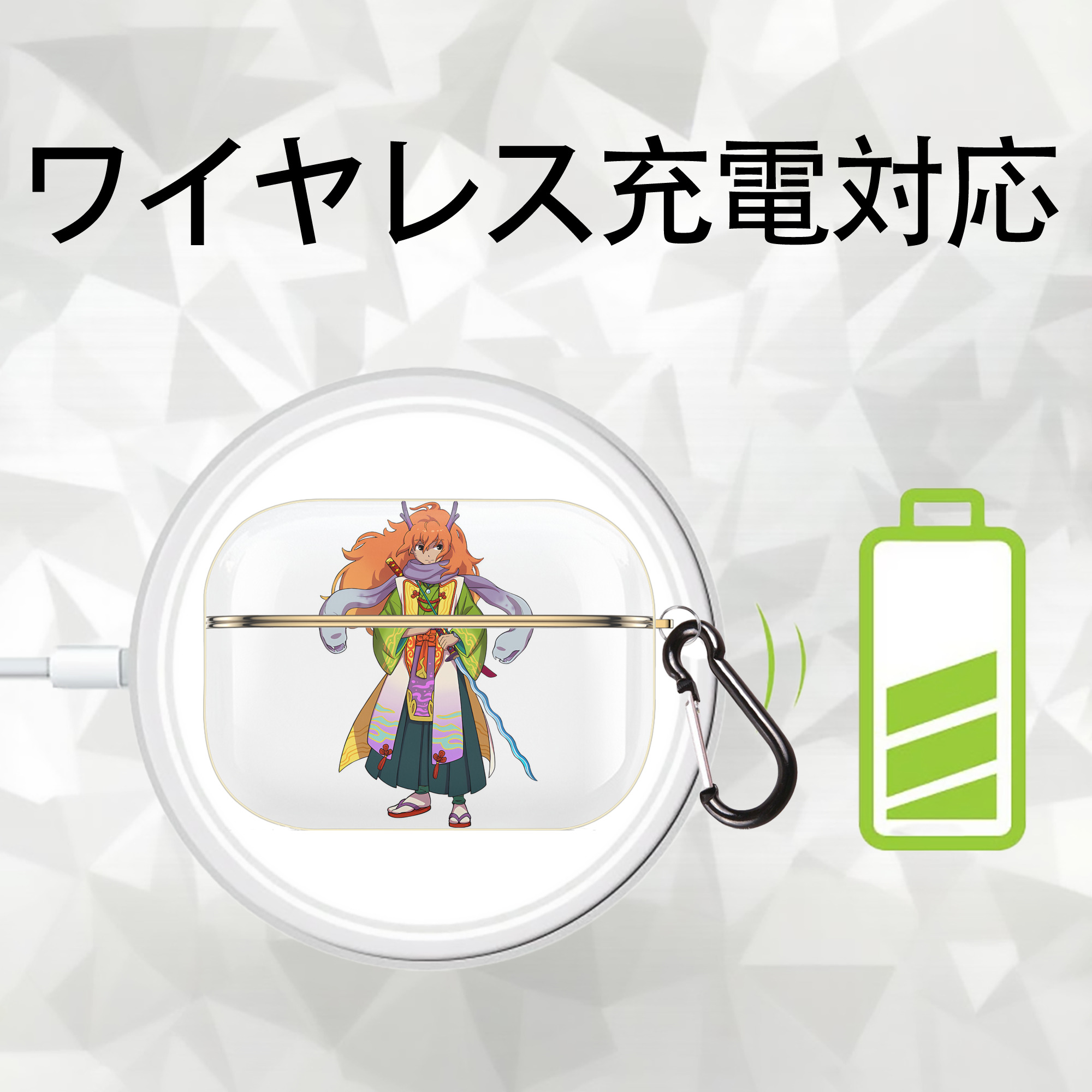 妖怪ウォッチ Yo-kai Watch 【AirPods Pro用】ハードシェル保護ケース｜耐衝撃・防指紋・カラビナ付き商品仕様
