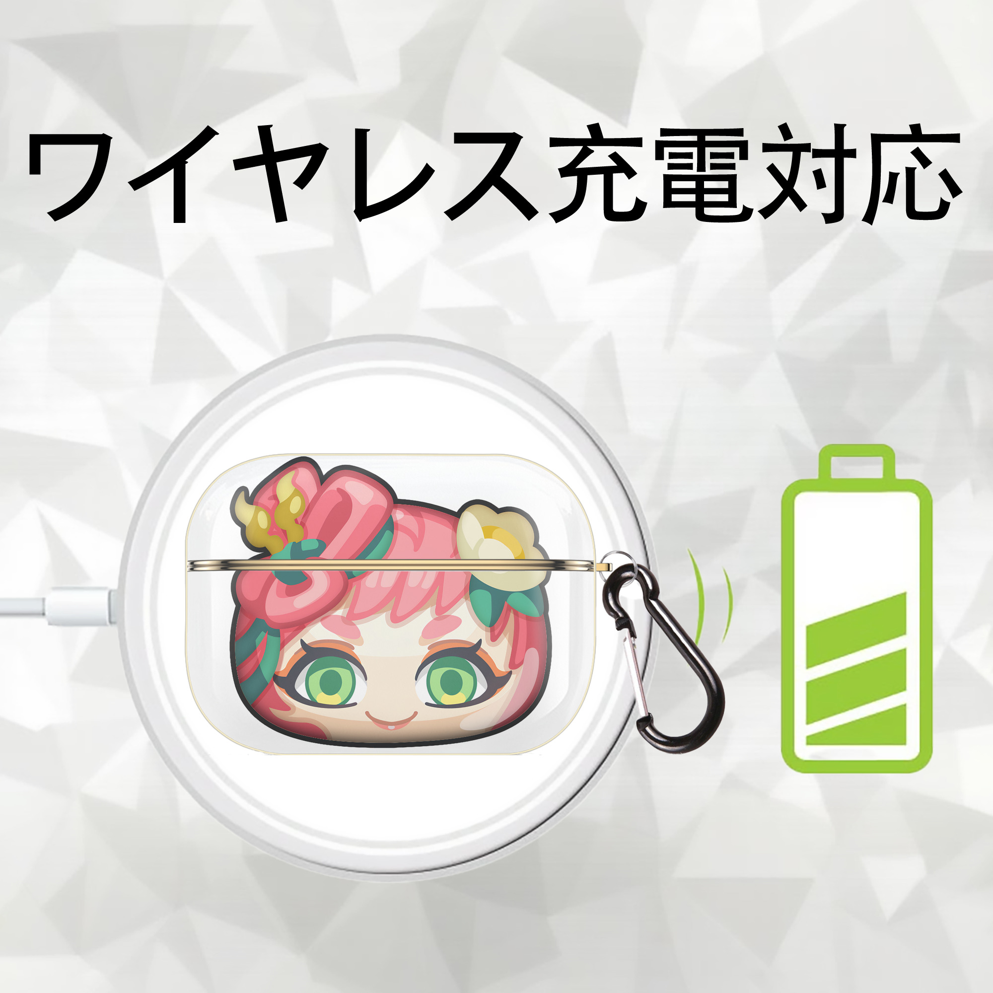 妖怪ウォッチ Yo-kai Watch 【AirPods Pro用】ハードシェル保護ケース｜耐衝撃・防指紋・カラビナ付き商品仕様