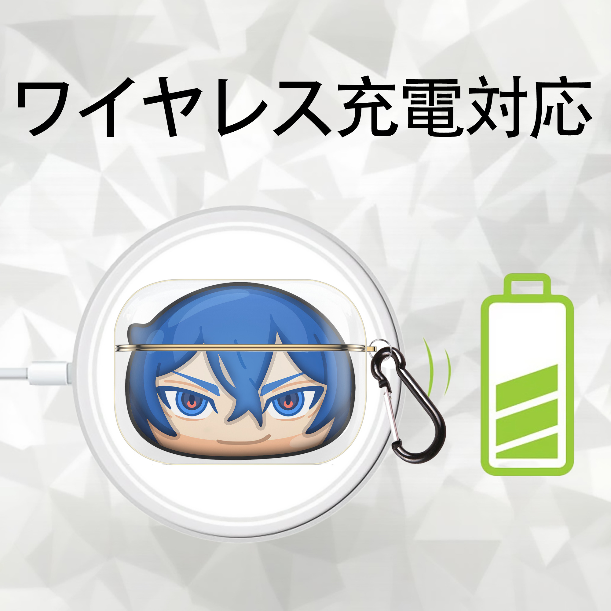妖怪ウォッチ Yo-kai Watch 【AirPods Pro用】ハードシェル保護ケース｜耐衝撃・防指紋・カラビナ付き商品仕様