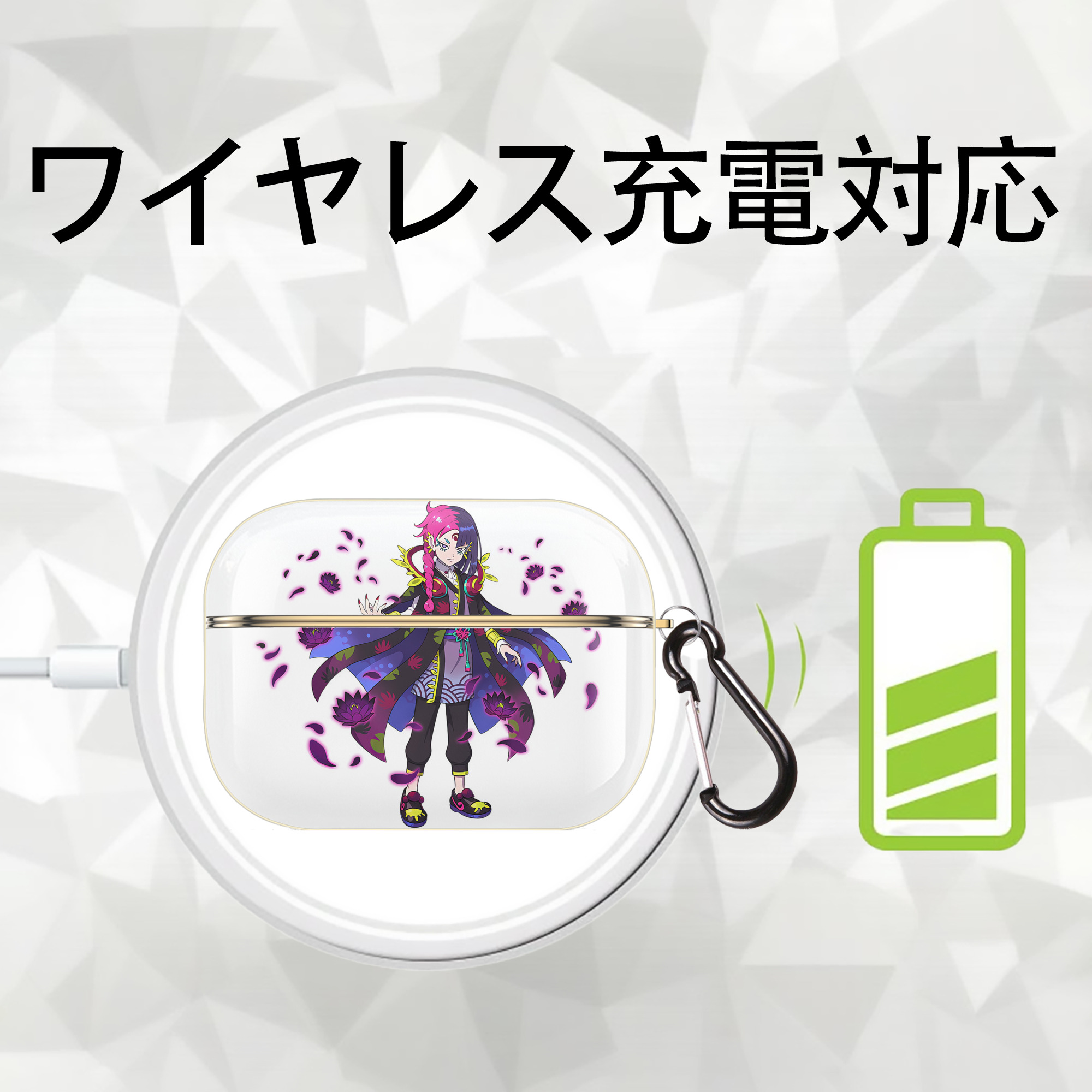 妖怪ウォッチ Yo-kai Watch 【AirPods Pro用】ハードシェル保護ケース｜耐衝撃・防指紋・カラビナ付き商品仕様