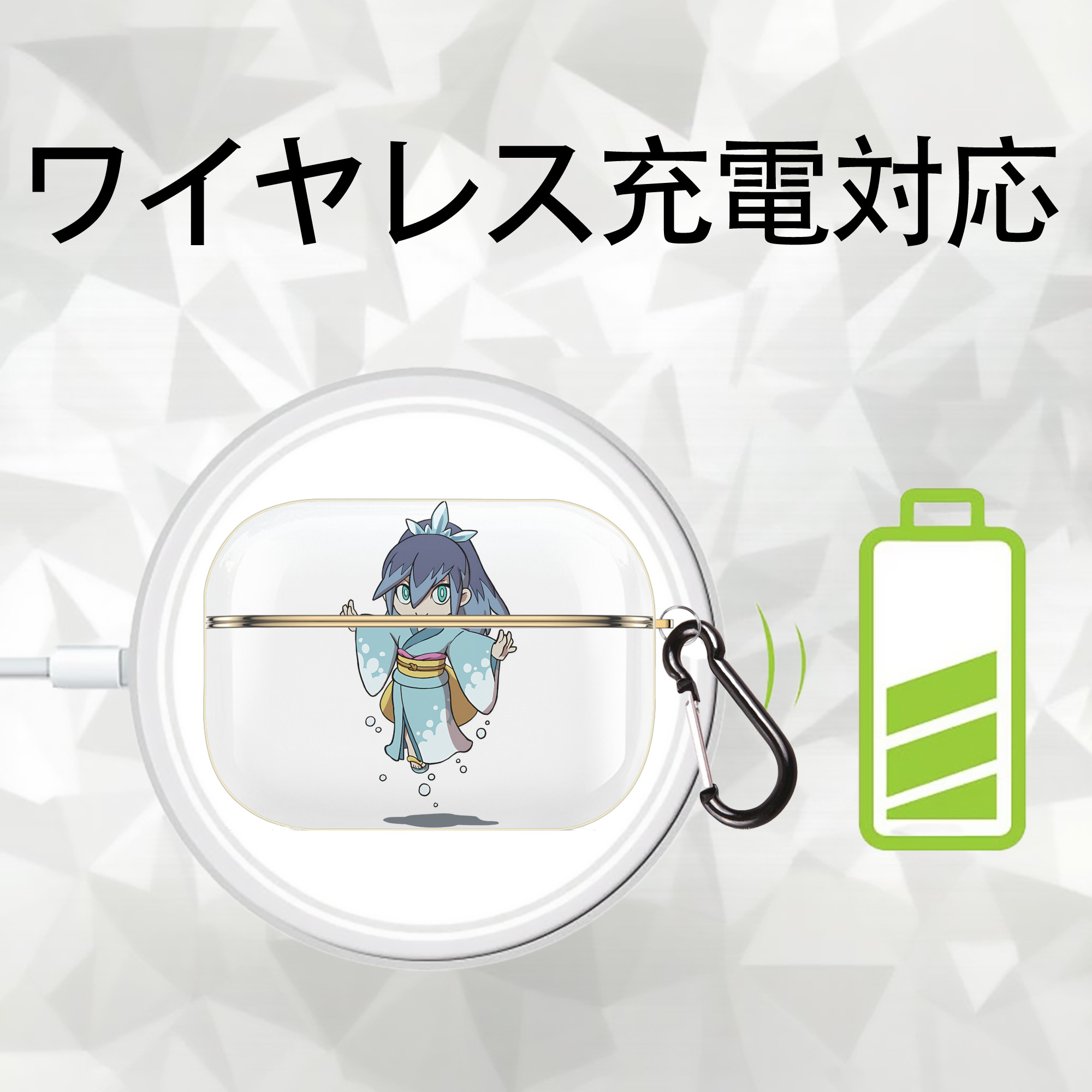 妖怪ウォッチ Yo-kai Watch 【AirPods Pro用】ハードシェル保護ケース｜耐衝撃・防指紋・カラビナ付き商品仕様