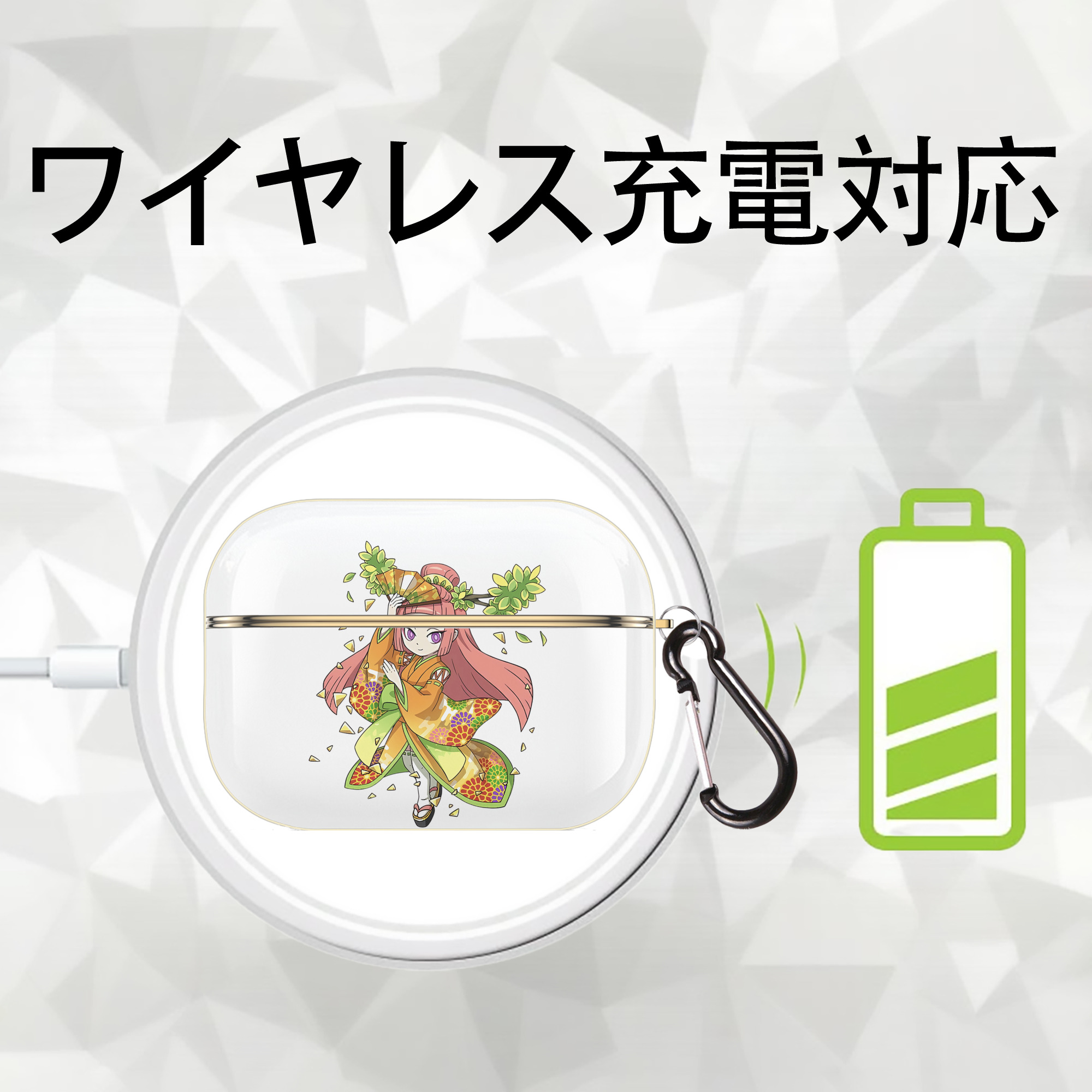 妖怪ウォッチ Yo-kai Watch 【AirPods Pro用】ハードシェル保護ケース｜耐衝撃・防指紋・カラビナ付き商品仕様