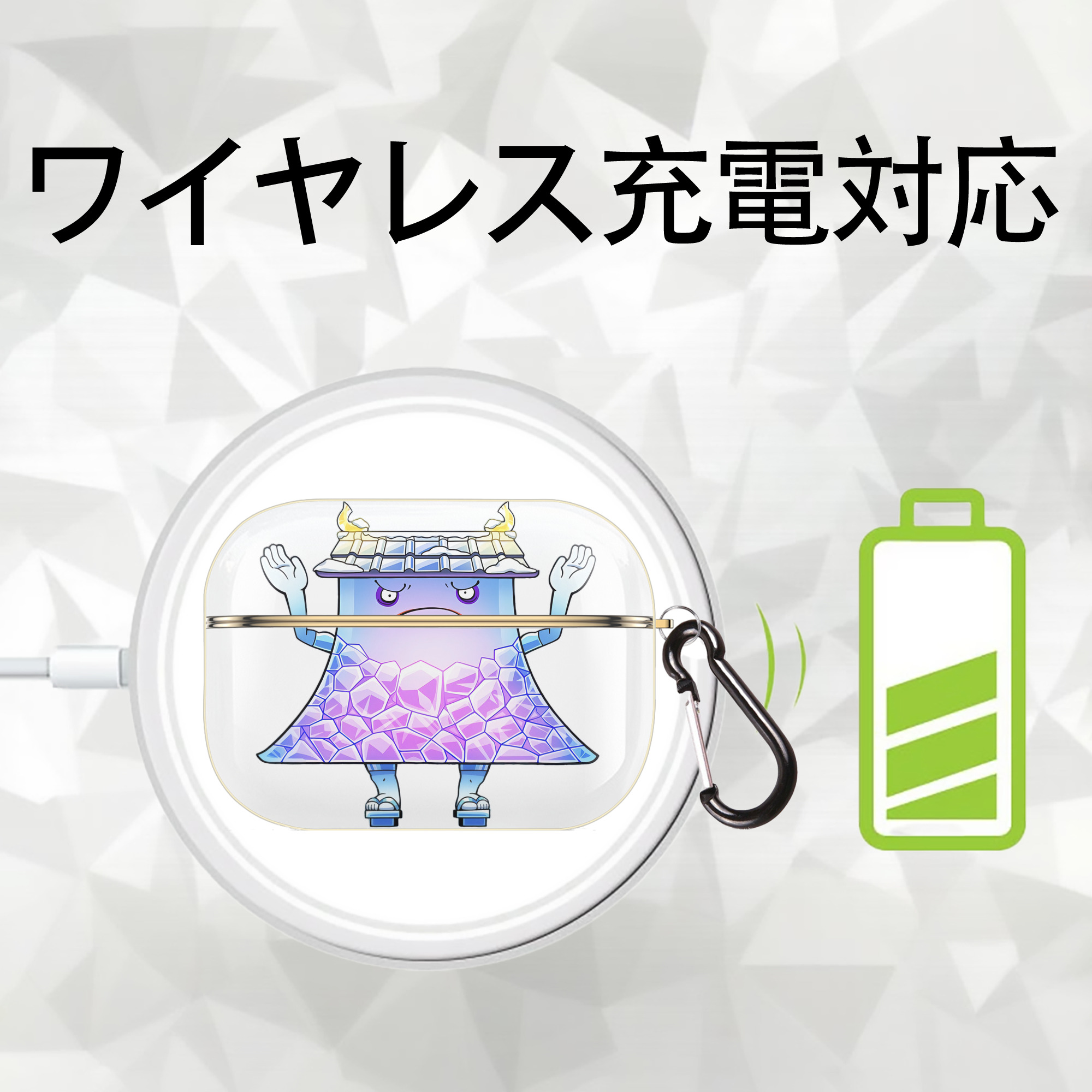 妖怪ウォッチ Yo-kai Watch 【AirPods Pro用】ハードシェル保護ケース｜耐衝撃・防指紋・カラビナ付き商品仕様