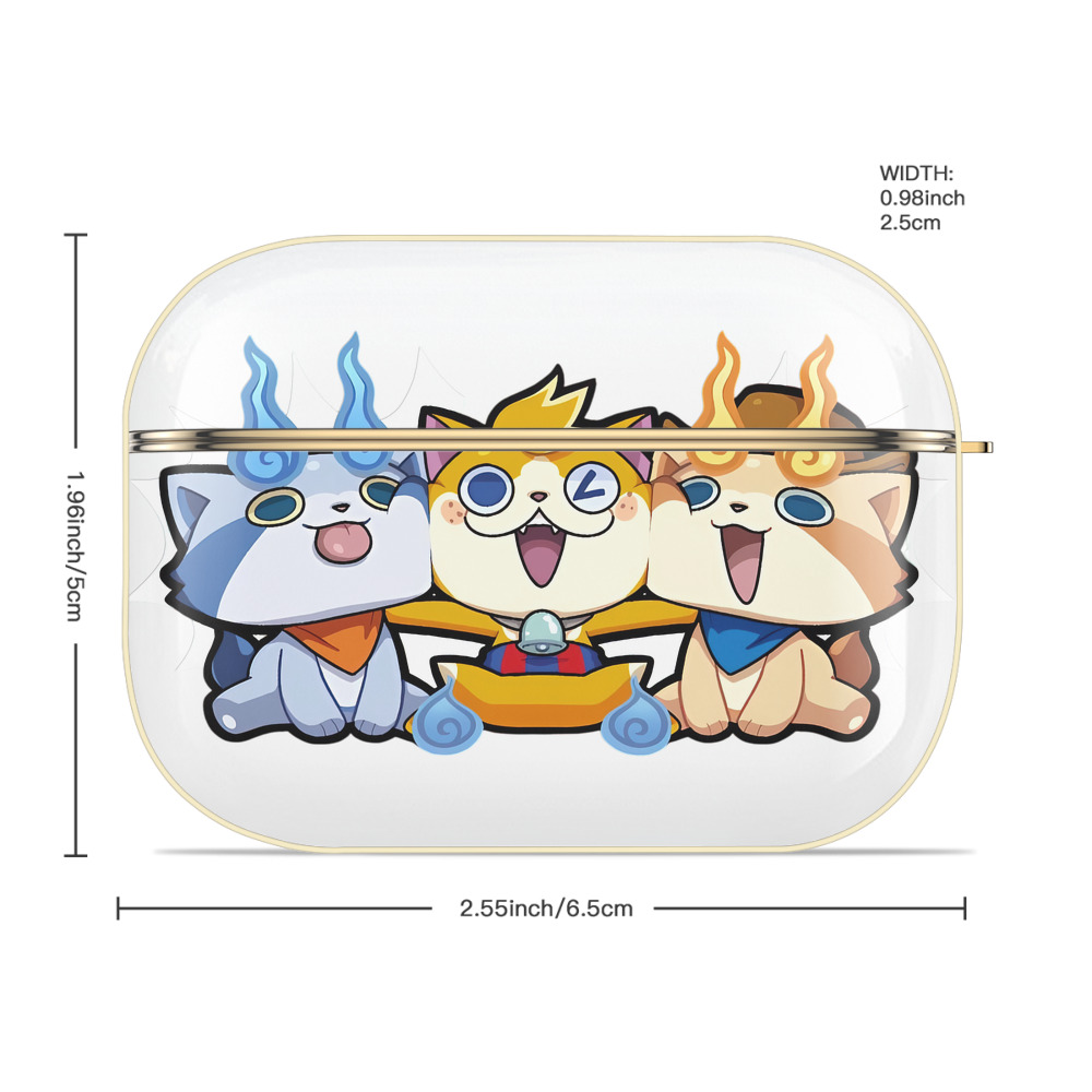 妖怪ウォッチ Yo-kai Watch 【AirPods Pro用】ハードシェル保護ケース｜耐衝撃・防指紋・カラビナ付き商品仕様