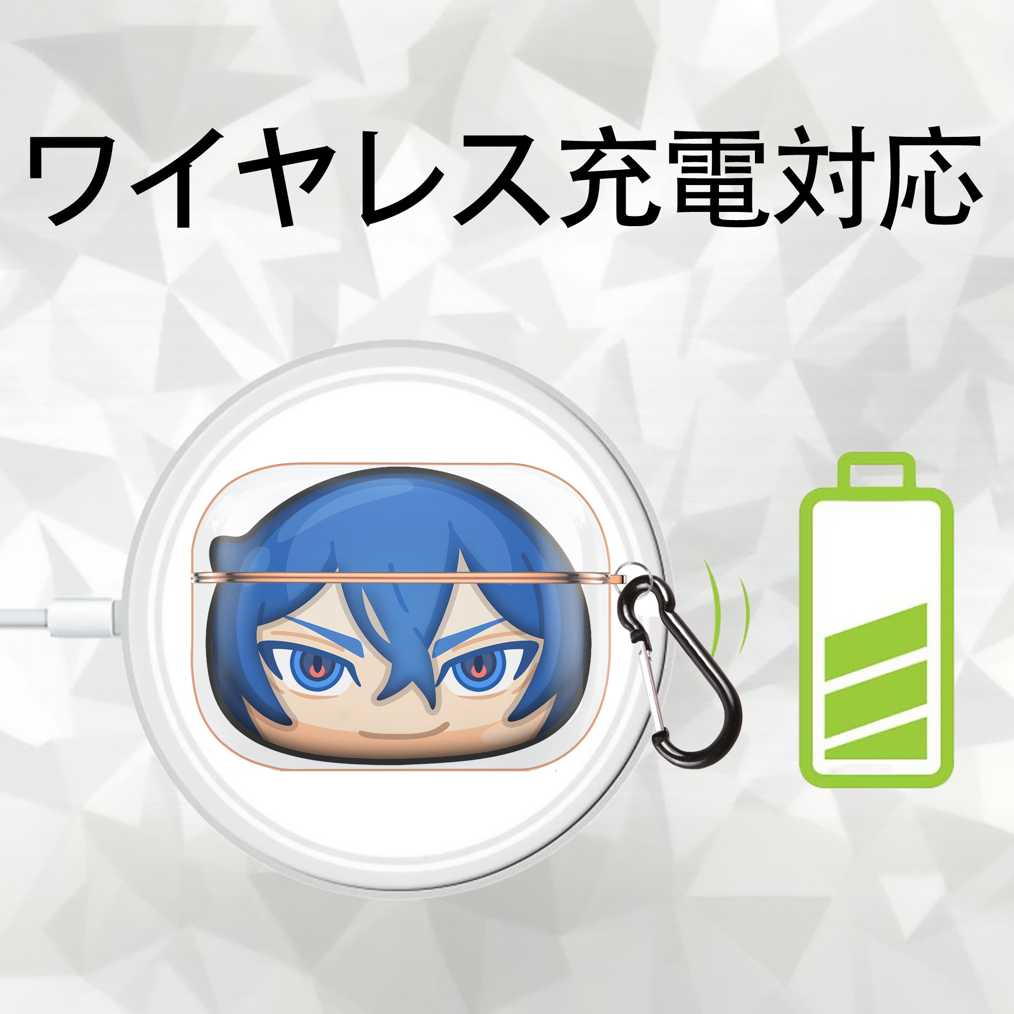 妖怪ウォッチ Yo-kai Watch 【AirPods Pro用】ハードシェル保護ケース｜耐衝撃・防指紋・カラビナ付き商品仕様
