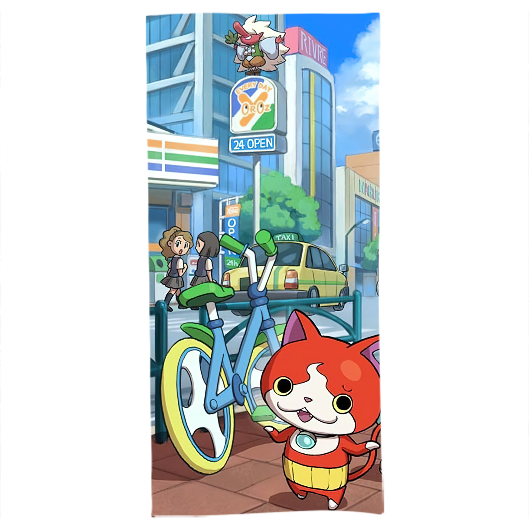 （画像用） 妖怪ウォッチ Yo-kai Watch 大判バスタオル 70×140cm 吸水速乾 柔らかい肌触り