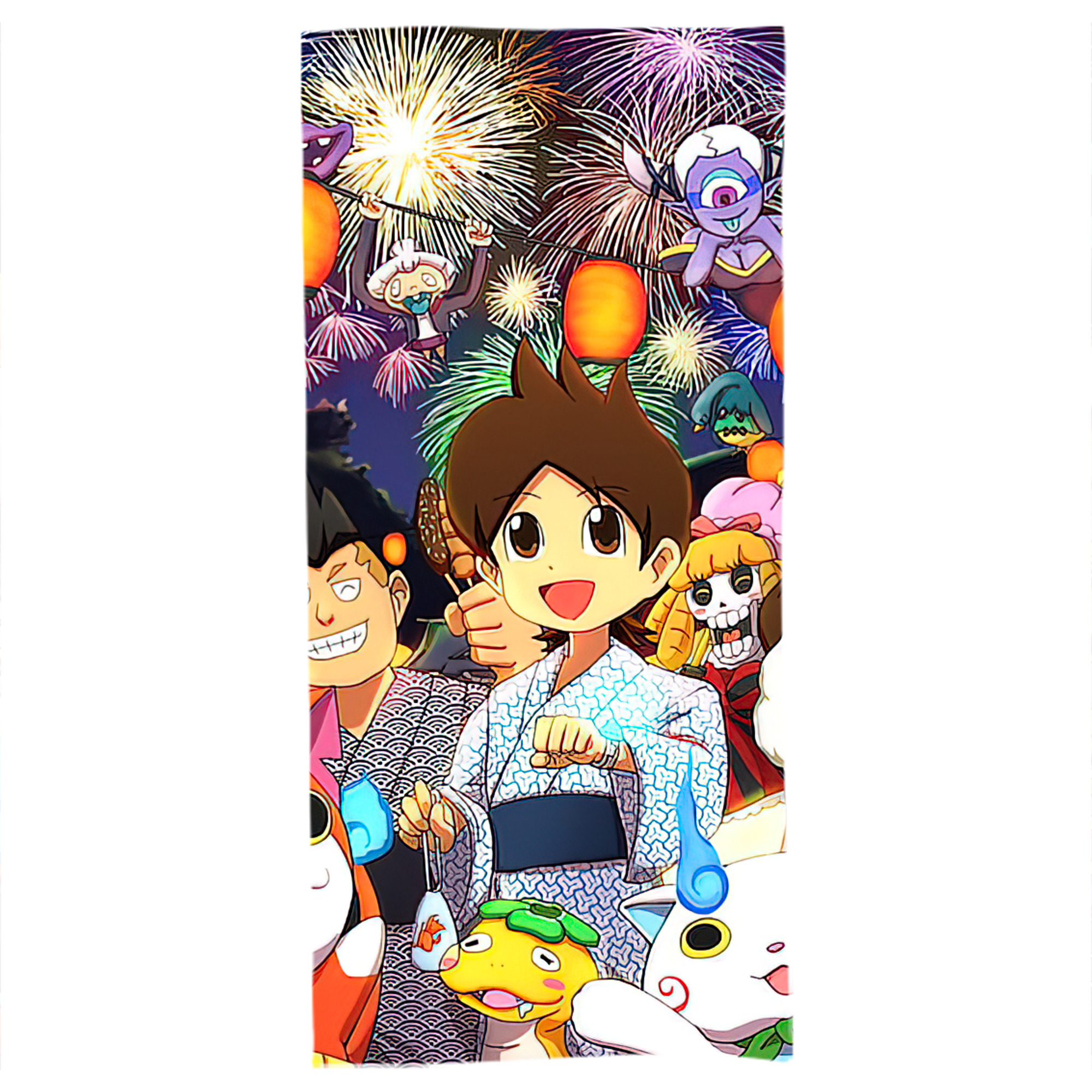 （画像用） 妖怪ウォッチ Yo-kai Watch 大判バスタオル 70×140cm 吸水速乾 柔らかい肌触り