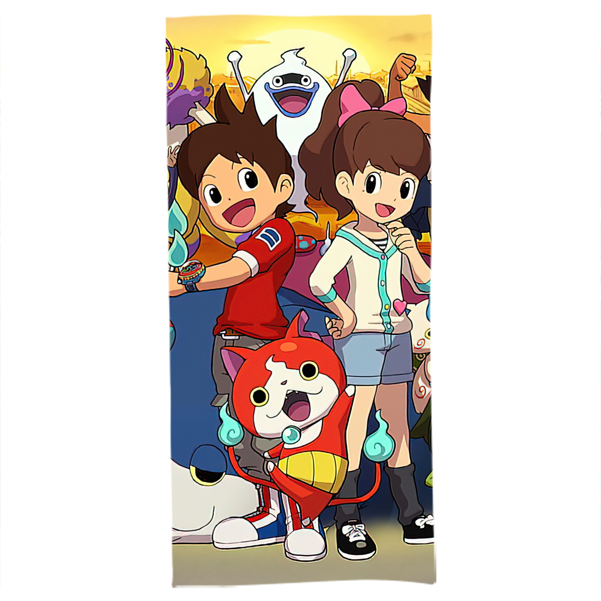 （画像用） 妖怪ウォッチ Yo-kai Watch 大判バスタオル 70×140cm 吸水速乾 柔らかい肌触り