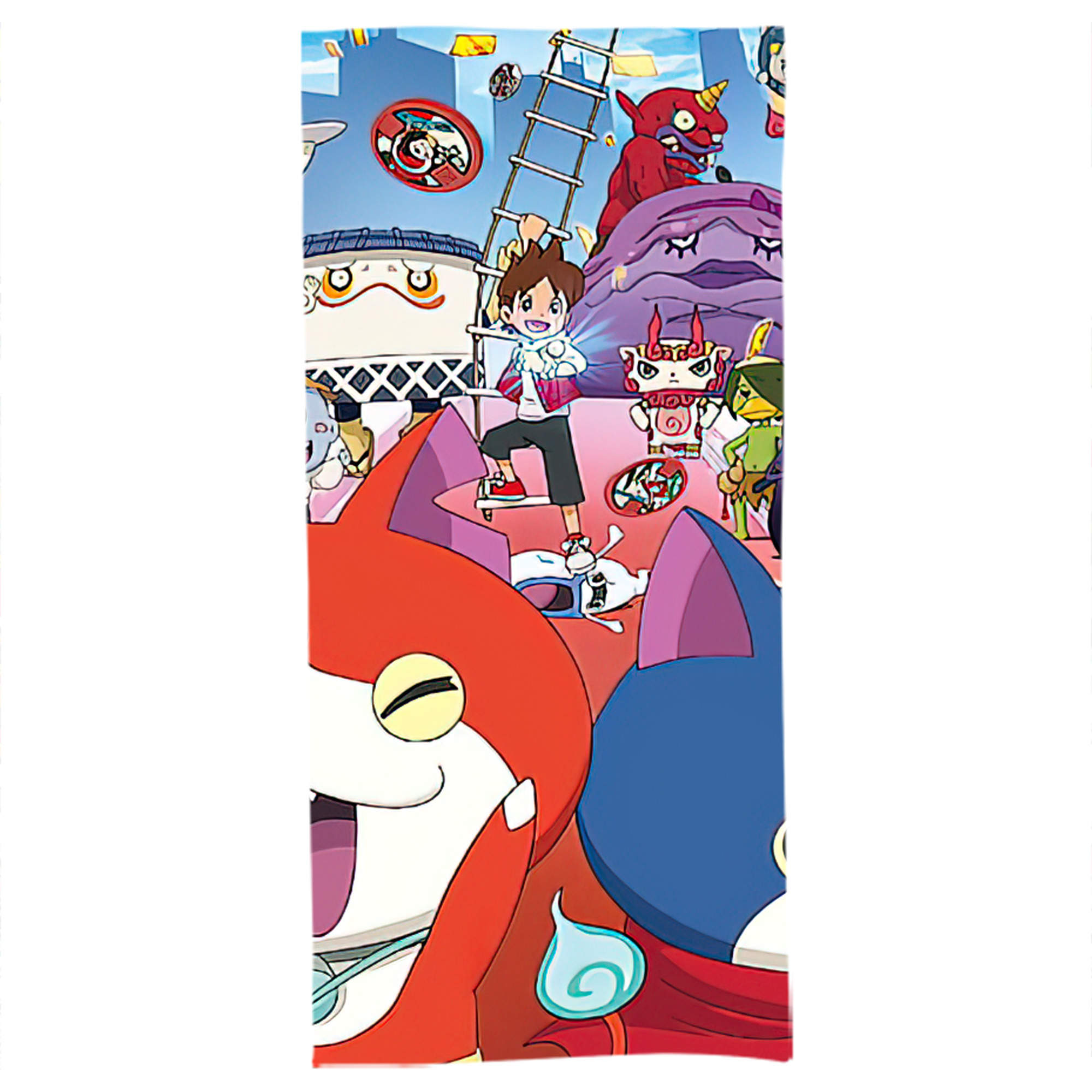 （画像用） 妖怪ウォッチ Yo-kai Watch 大判バスタオル 70×140cm 吸水速乾 柔らかい肌触り