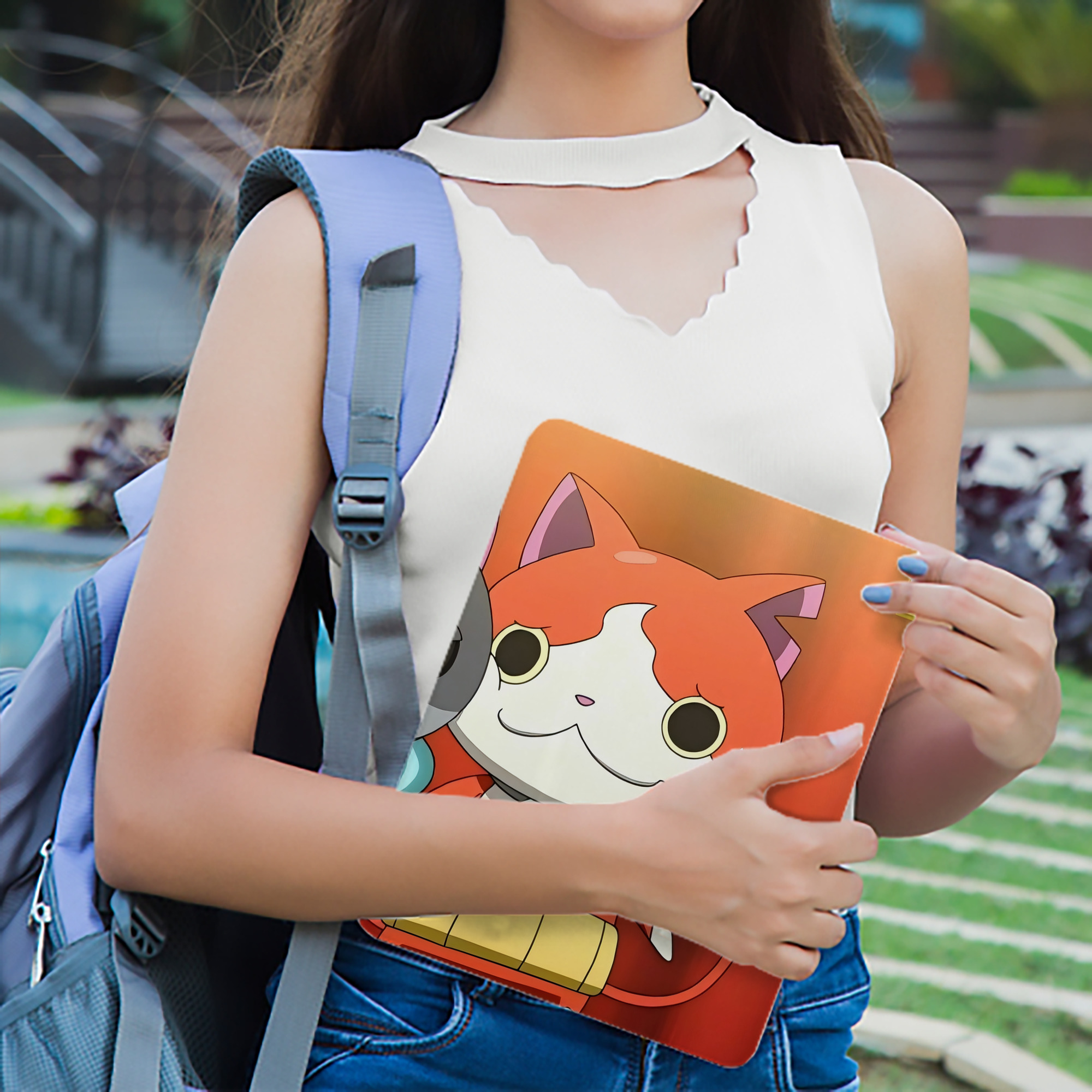妖怪ウォッチ Yo-kai Watch IPad ケース ブック型 PUレザー TPU 耐衝撃 軽量 薄型 ペン収納なし 全面保護 IPad 各モデル対応