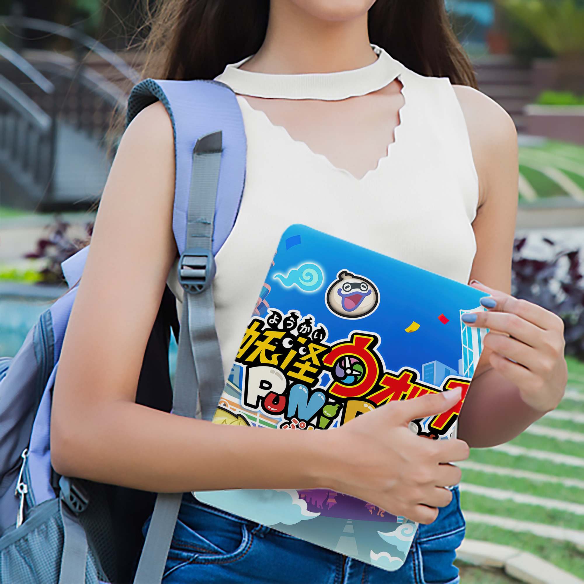 妖怪ウォッチ Yo-kai Watch IPad ケース ブック型 PUレザー TPU 耐衝撃 軽量 薄型 ペン収納なし 全面保護 IPad 各モデル対応
