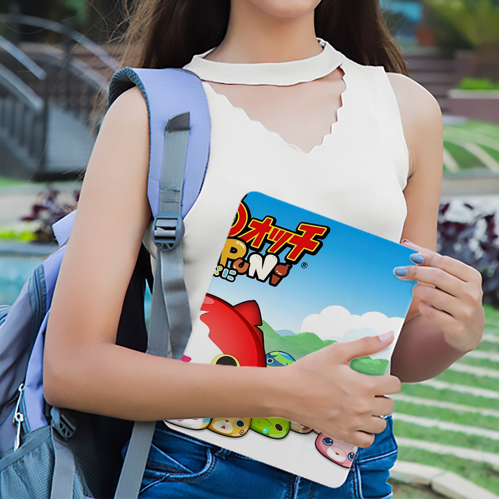 妖怪ウォッチ Yo-kai Watch IPad ケース ブック型 PUレザー TPU 耐衝撃 軽量 薄型 ペン収納なし 全面保護 IPad 各モデル対応