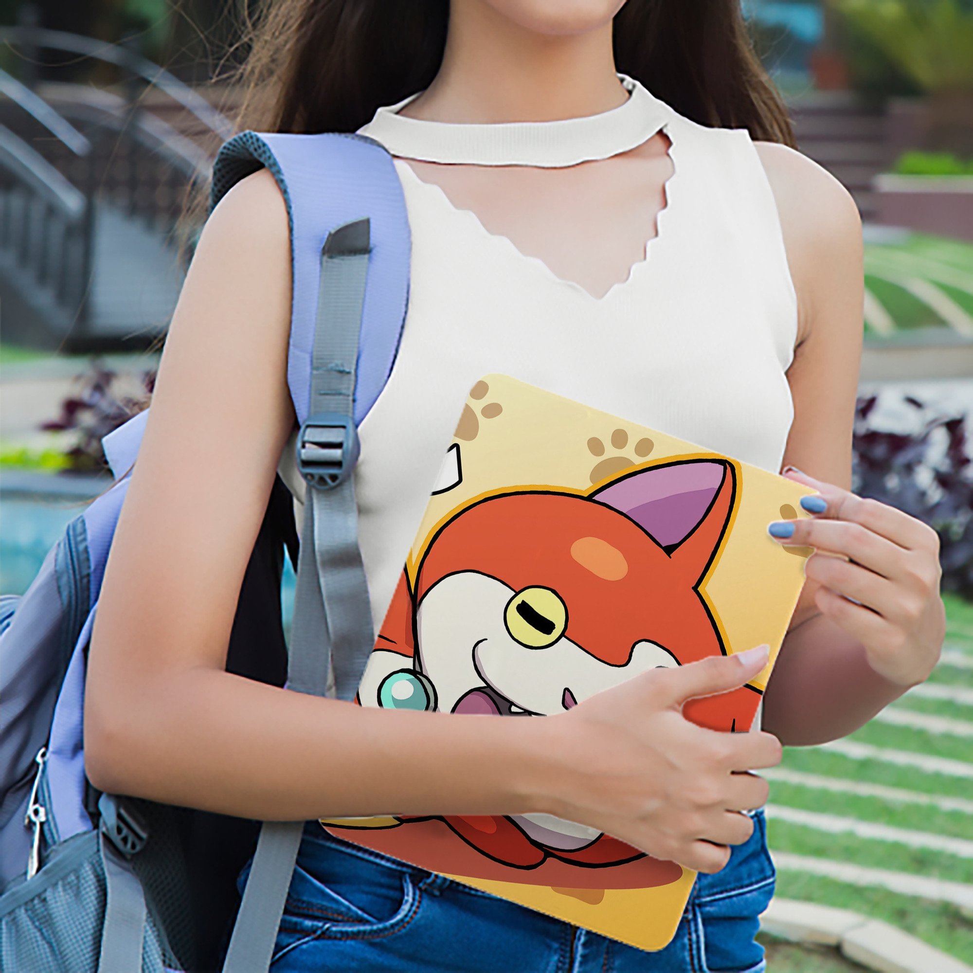 妖怪ウォッチ Yo-kai Watch IPadケース ペンホルダー付き ブックスタイルデザイン