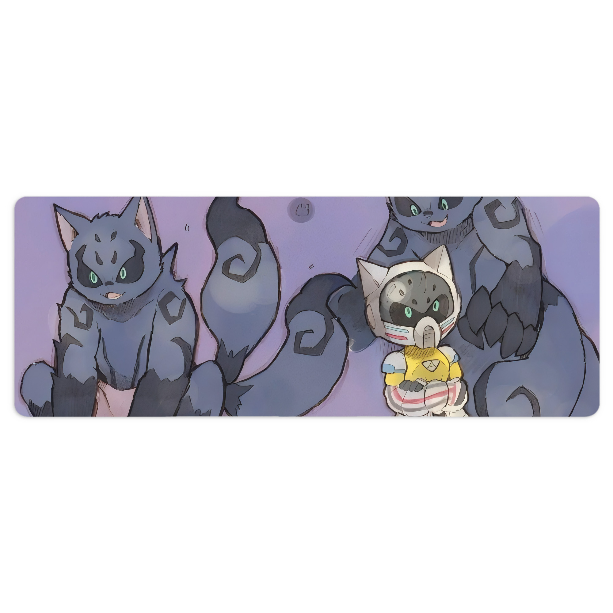 （画像用） 妖怪ウォッチ Yo-kai Watch ステッチ加工 大判デスクマット／滑り止めマウスパッド