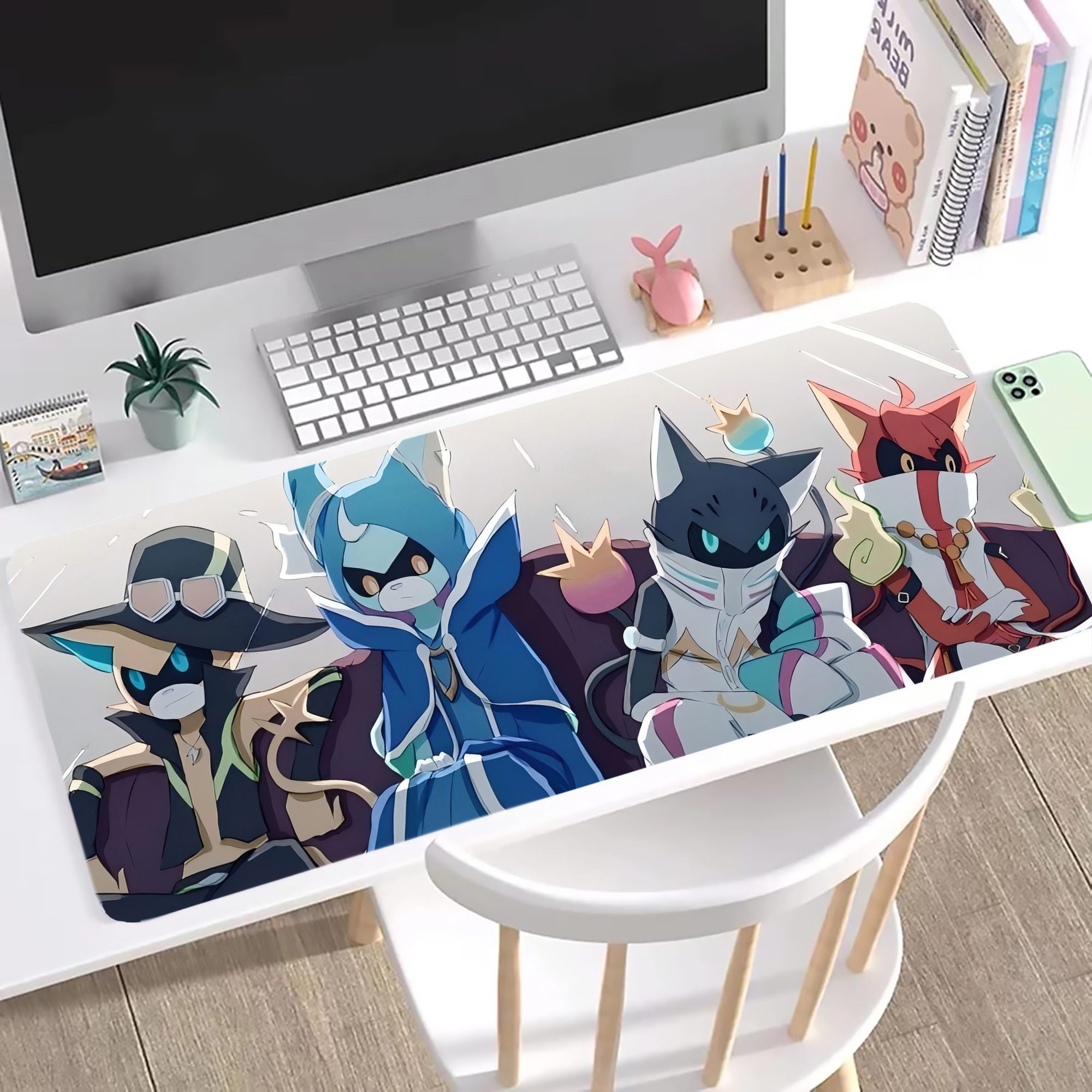 （画像用） 妖怪ウォッチ Yo-kai Watch ステッチ加工 大判デスクマット／滑り止めマウスパッド