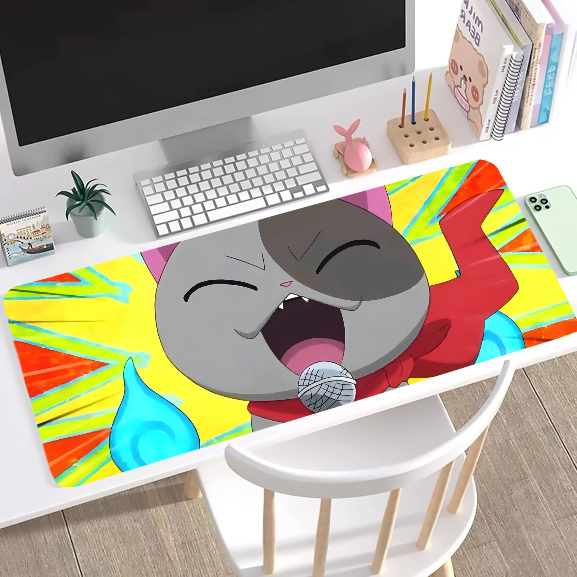 （画像用） 妖怪ウォッチ Yo-kai Watch ステッチ加工 大判デスクマット／滑り止めマウスパッド