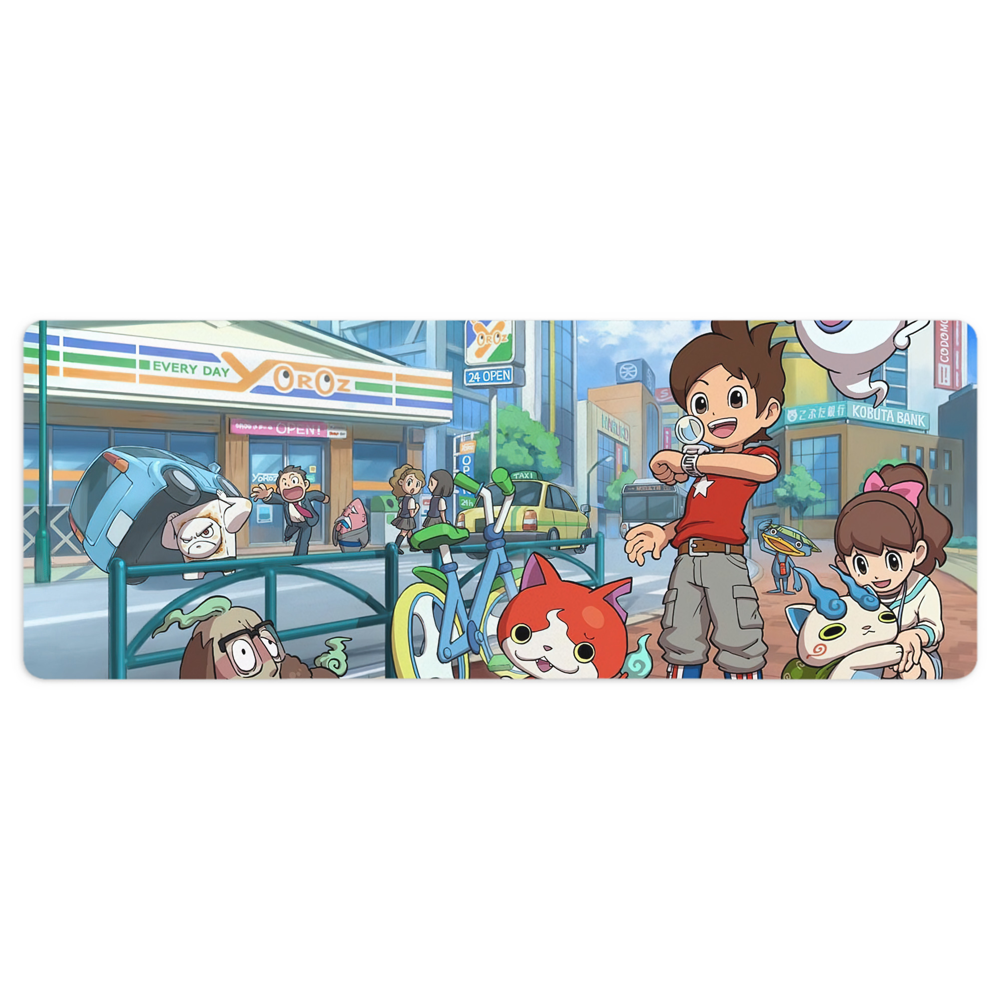 （画像用） 妖怪ウォッチ Yo-kai Watch ステッチ加工 大判デスクマット／滑り止めマウスパッド