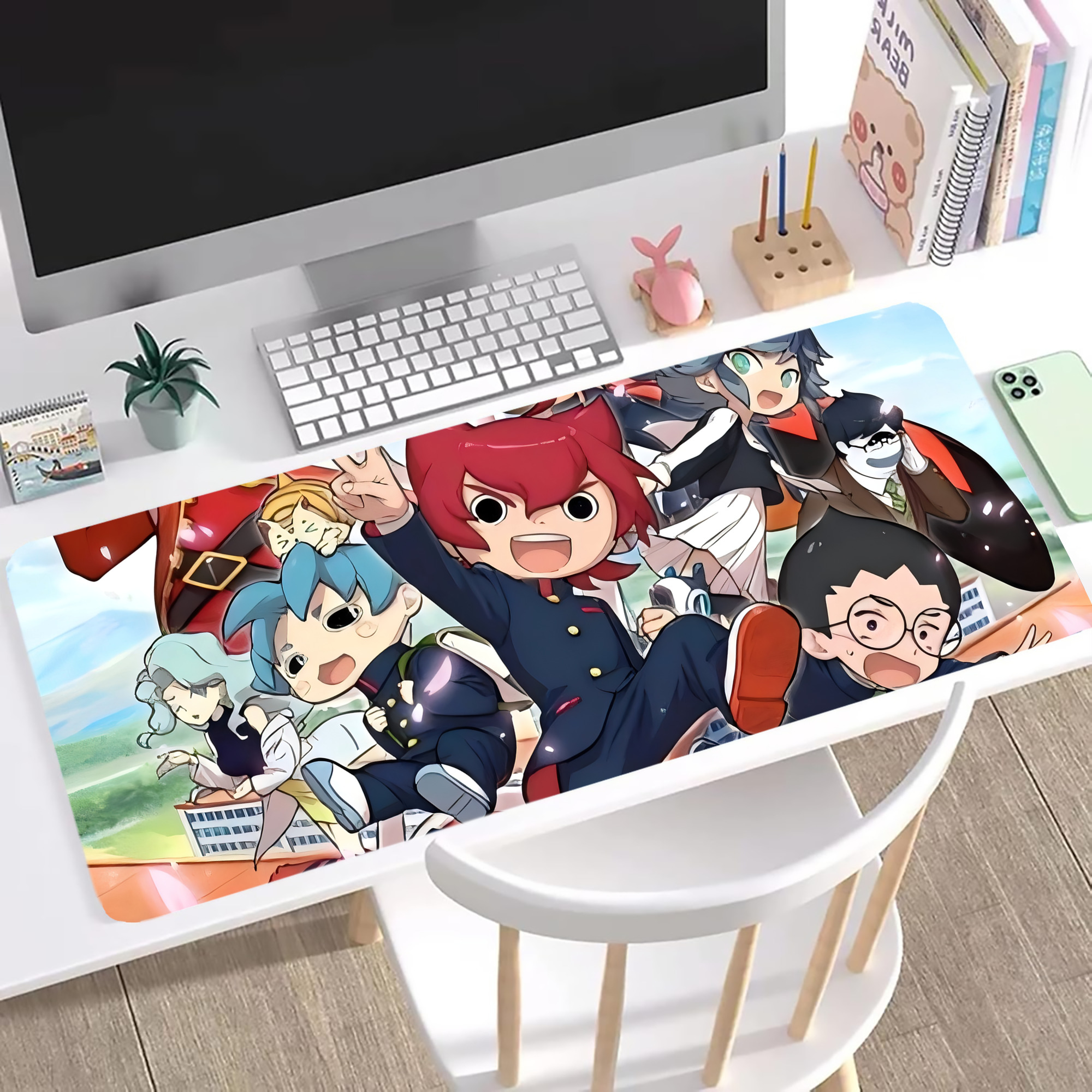 （画像用） 妖怪ウォッチ Yo-kai Watch ステッチ加工 大判デスクマット／滑り止めマウスパッド