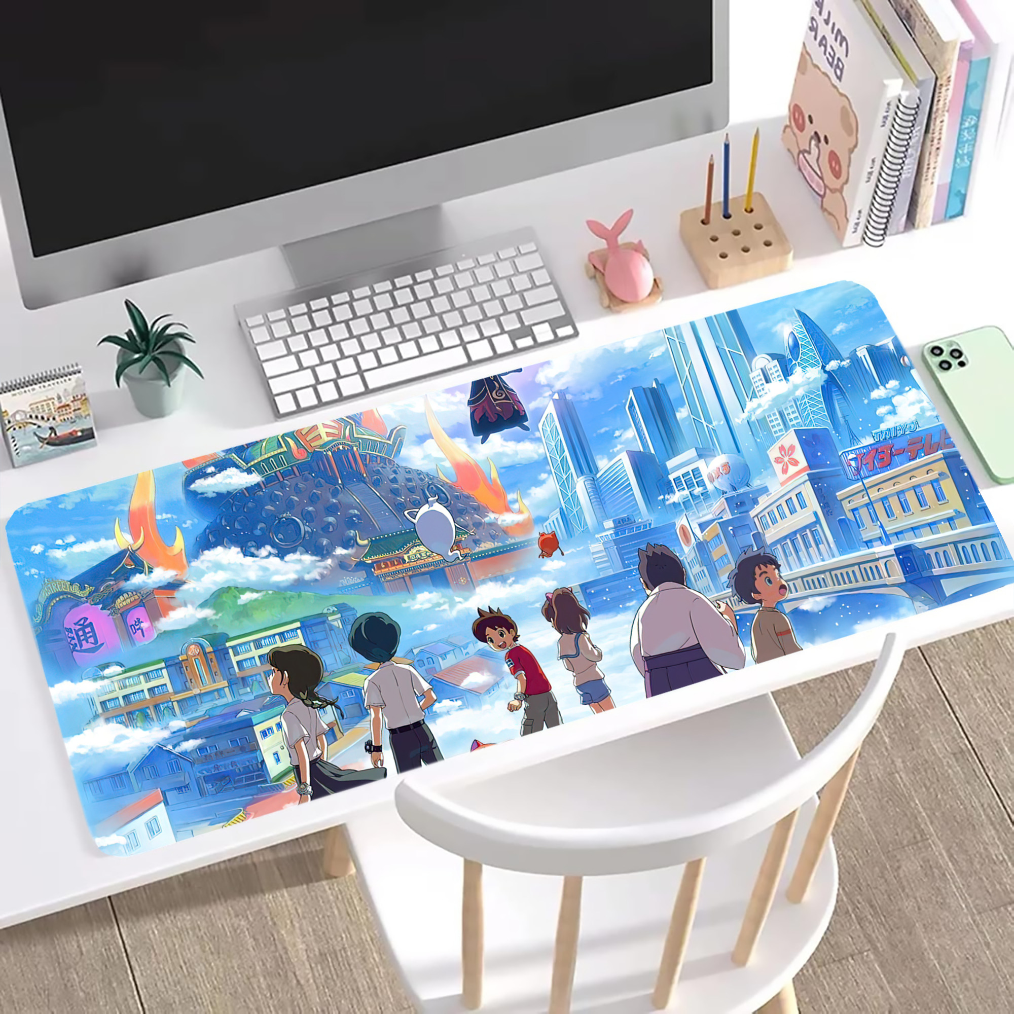 （画像用） 妖怪ウォッチ Yo-kai Watch ステッチ加工 大判デスクマット／滑り止めマウスパッド