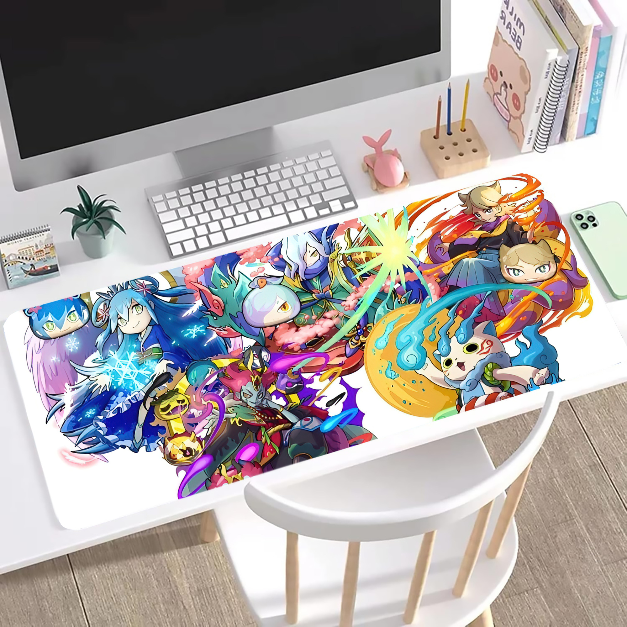（画像用） 妖怪ウォッチ Yo-kai Watch ステッチ加工 大判デスクマット／滑り止めマウスパッド