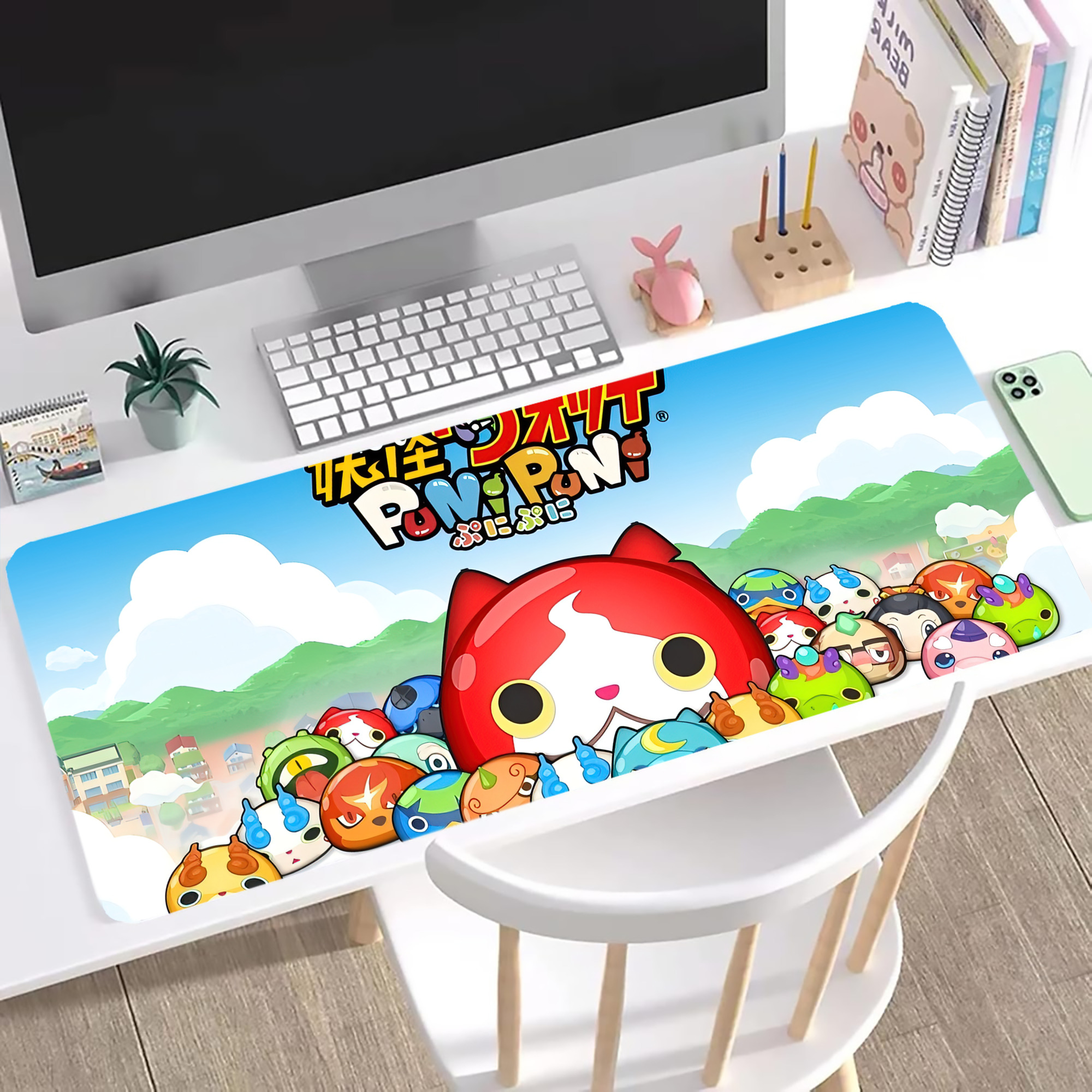 （画像用） 妖怪ウォッチ Yo-kai Watch ステッチ加工 大判デスクマット／滑り止めマウスパッド