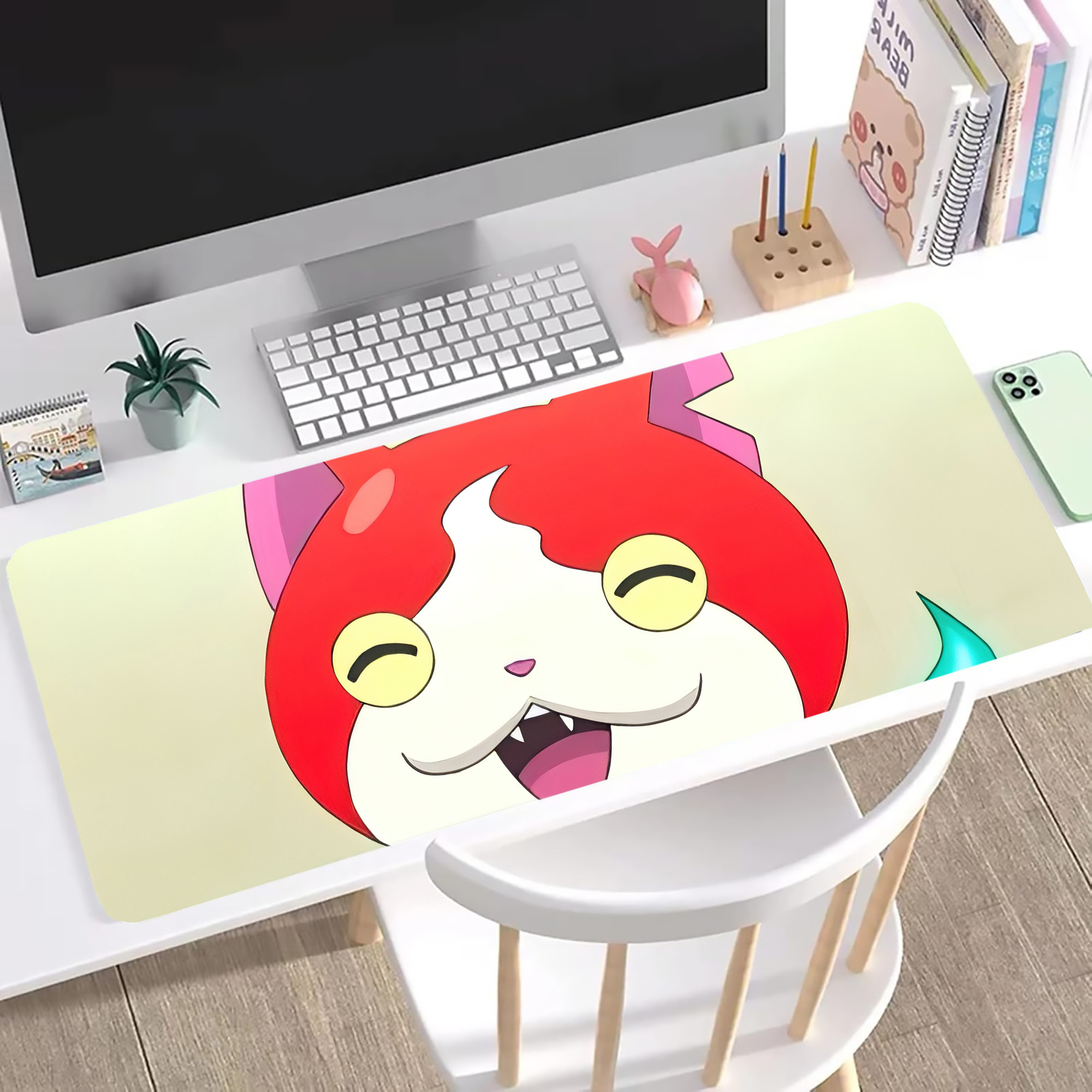 （画像用） 妖怪ウォッチ Yo-kai Watch ステッチ加工 大判デスクマット／滑り止めマウスパッド