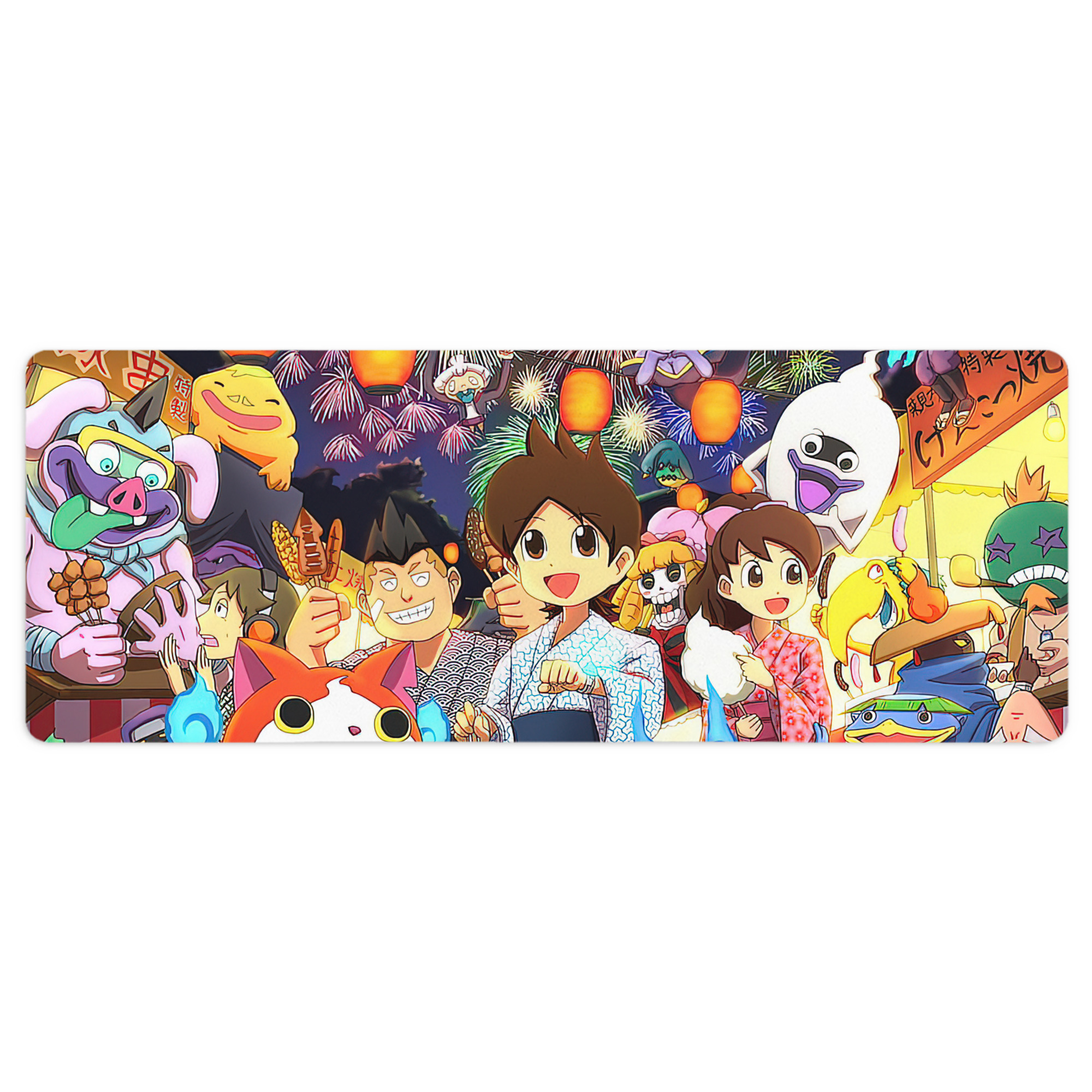 （画像用） 妖怪ウォッチ Yo-kai Watch ステッチ加工 大判デスクマット／滑り止めマウスパッド