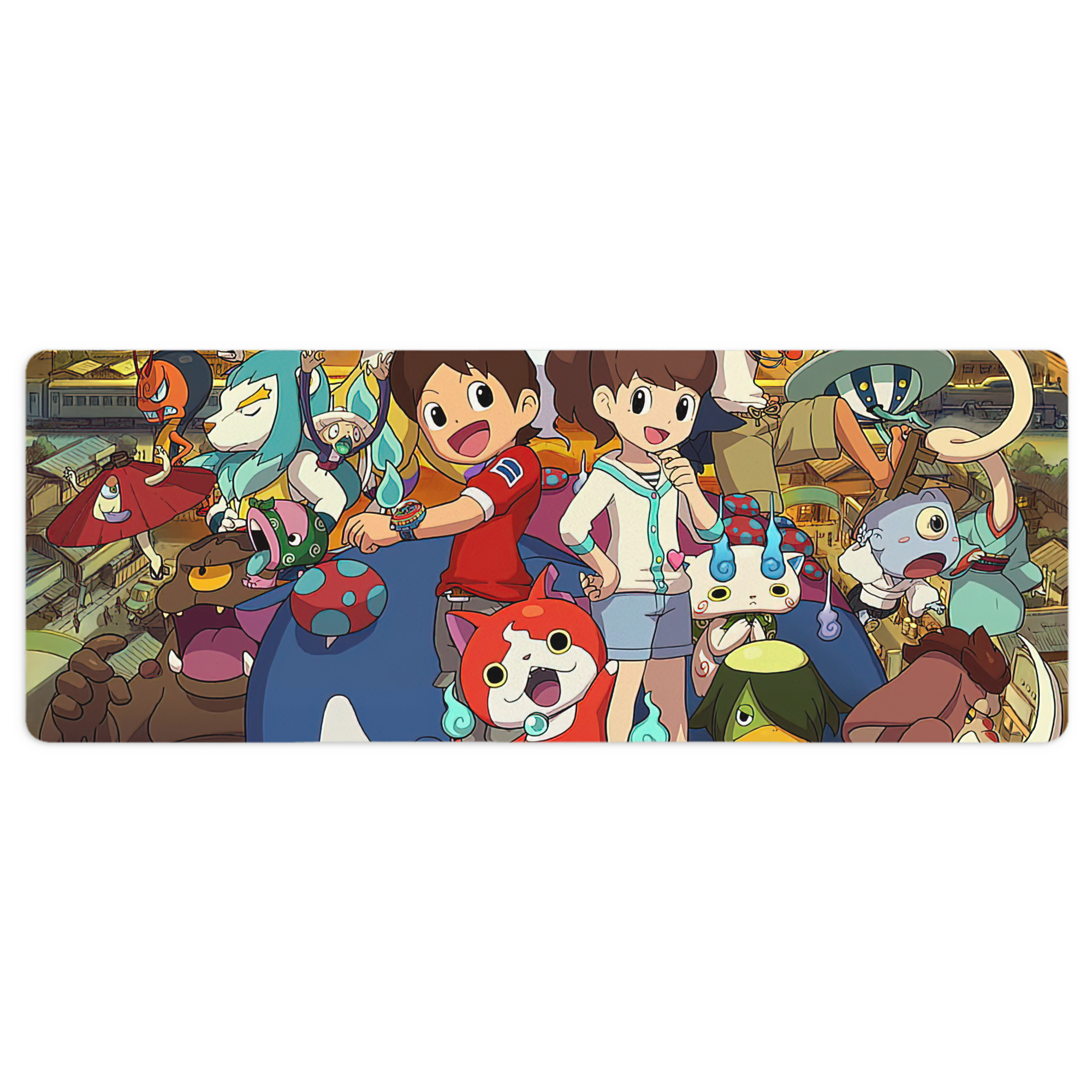 （画像用） 妖怪ウォッチ Yo-kai Watch ステッチ加工 大判デスクマット／滑り止めマウスパッド
