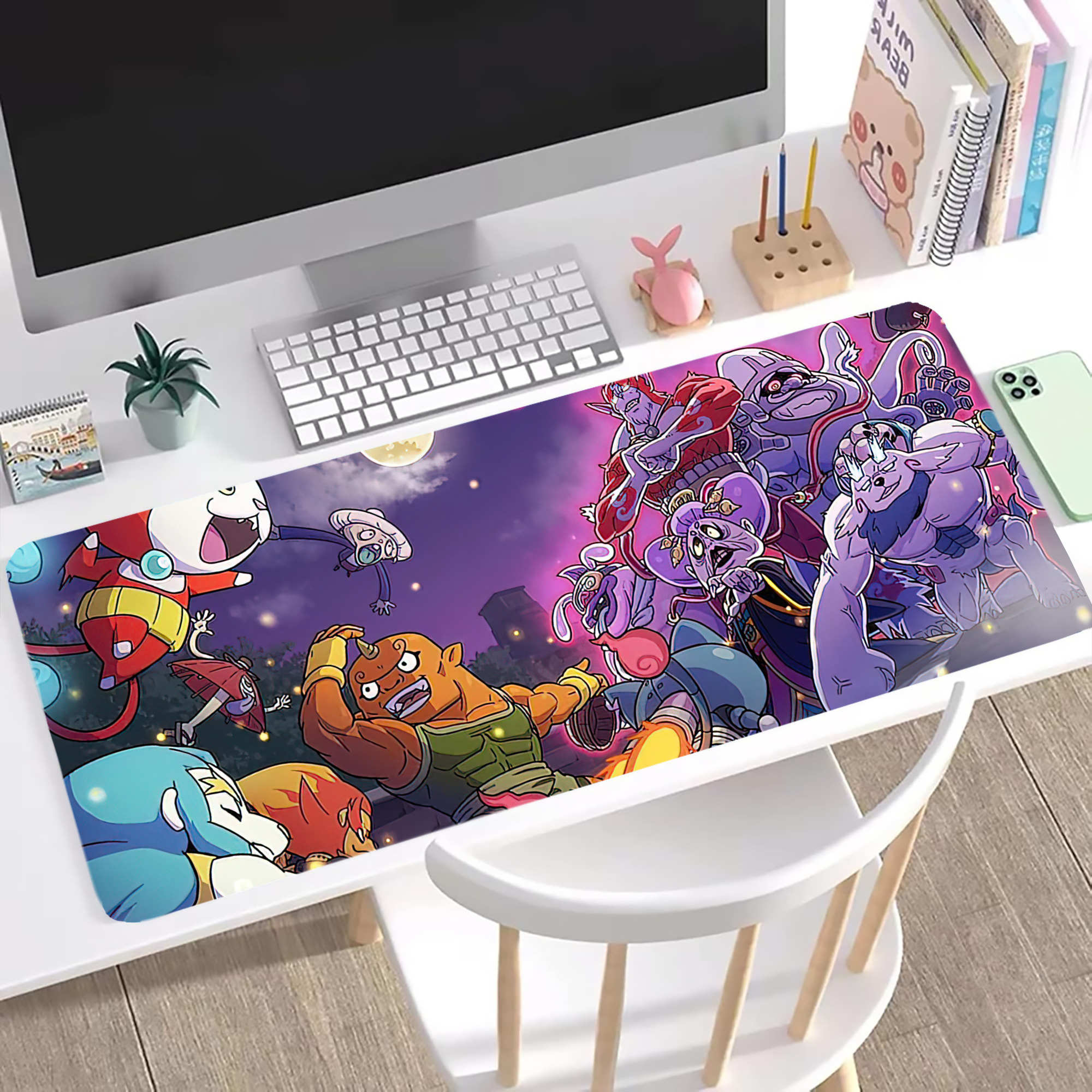 （画像用） 妖怪ウォッチ Yo-kai Watch ステッチ加工 大判デスクマット／滑り止めマウスパッド